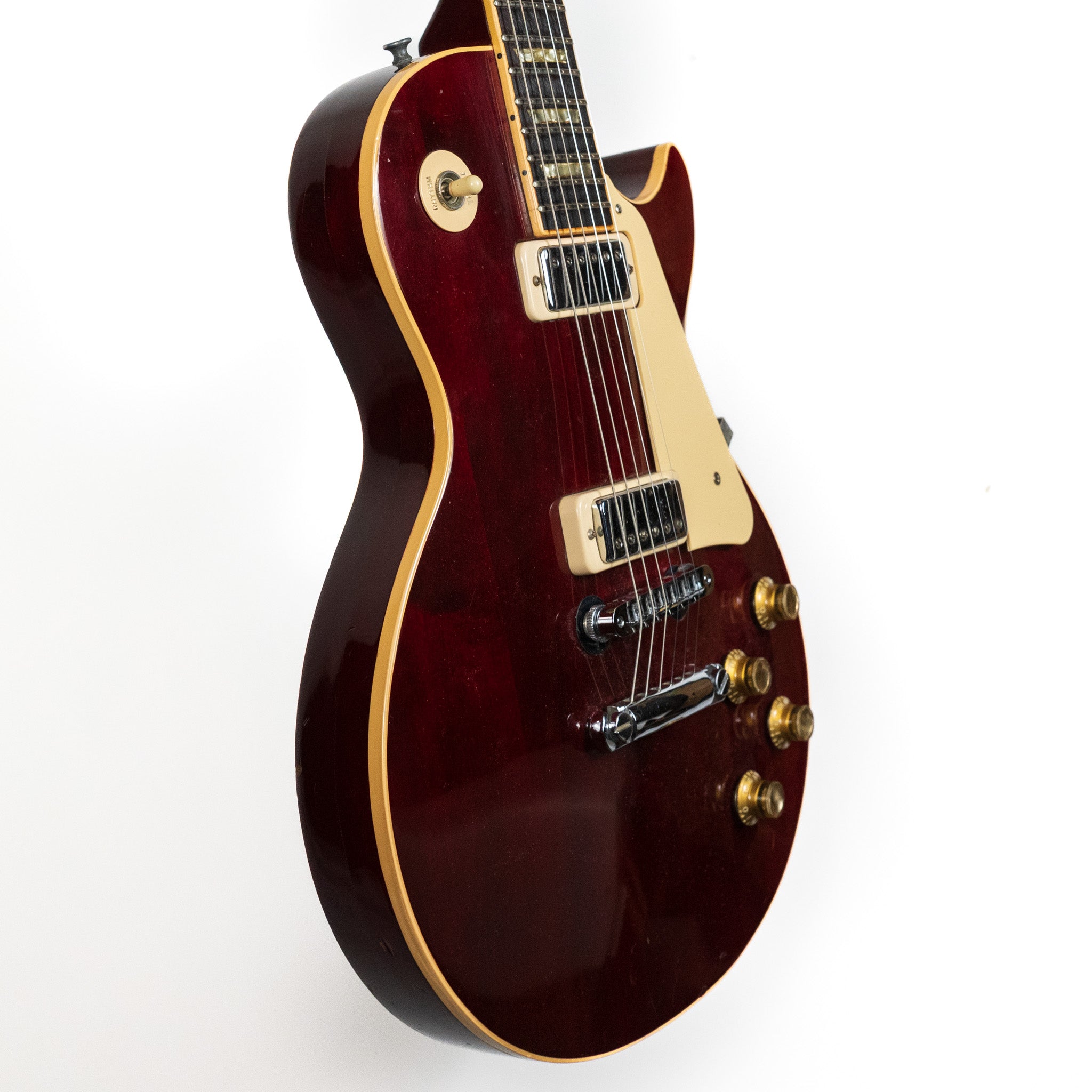 Gibson 1975 Les Paul Deluxe, Wine Red — Rudy's Music