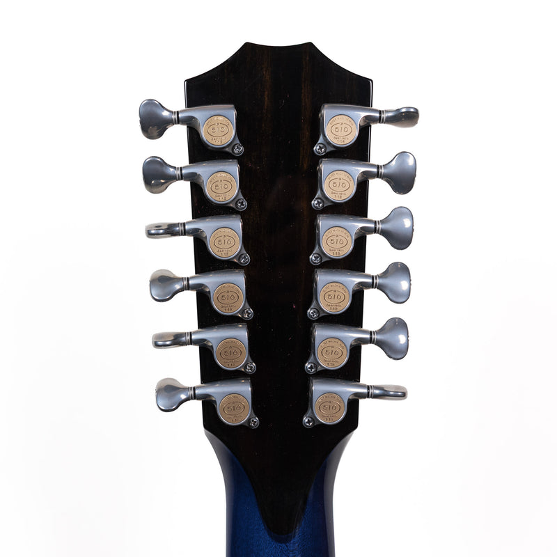 Taylor Custom 12 String, Blue Caribbean Fade, Adirondack Spruce / Quilted Big Leaf Maple