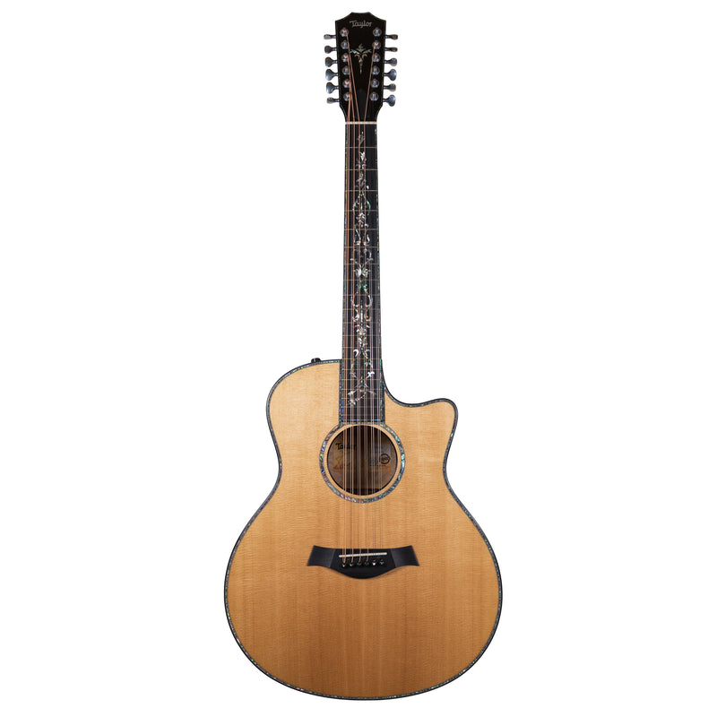 Taylor Custom 12 String, Blue Caribbean Fade, Adirondack Spruce / Quilted Big Leaf Maple