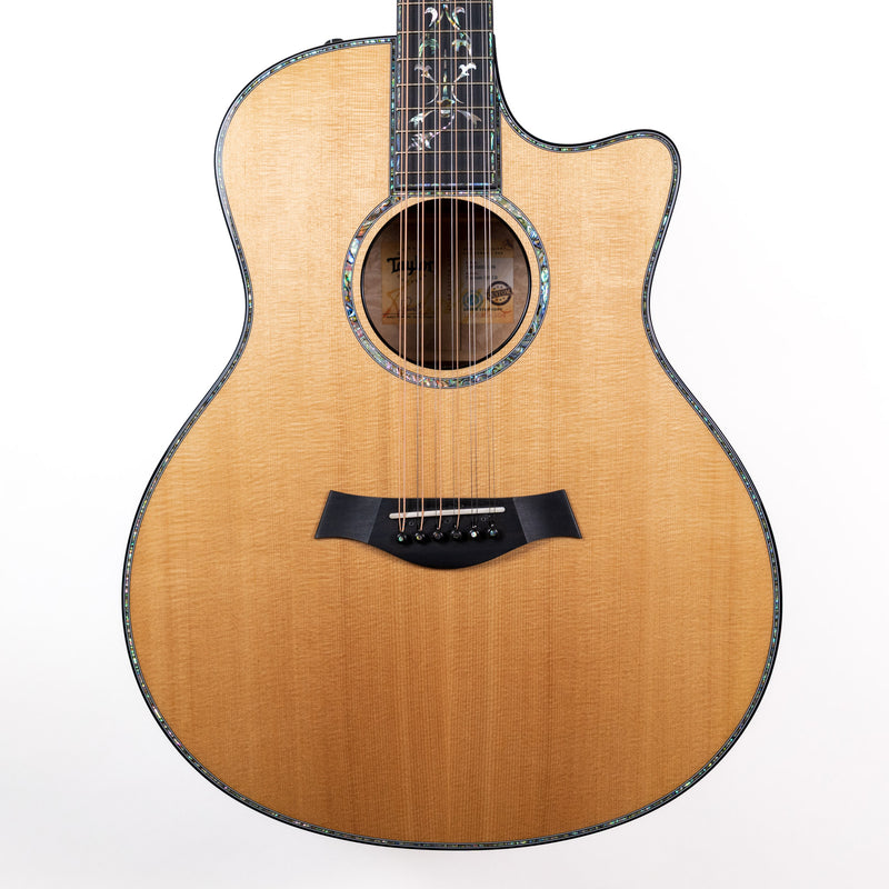 Taylor Custom 12 String, Blue Caribbean Fade, Adirondack Spruce / Quilted Big Leaf Maple