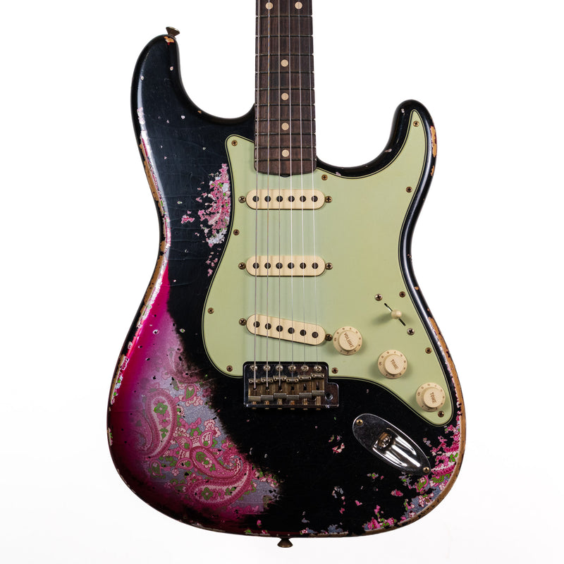Fender Custom Shop 1960 Strat, Super Heavy Relic, Black Over Pink Paisley