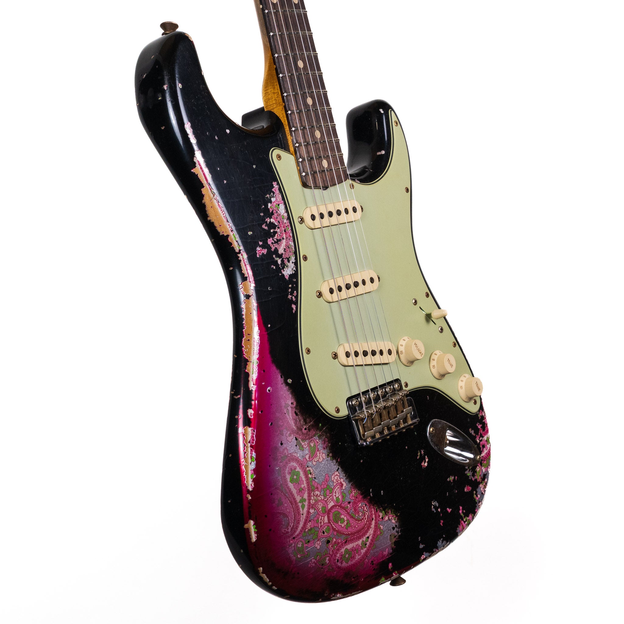 Fender Custom Shop 1960 Strat, Super Heavy Relic, Black Over Pink