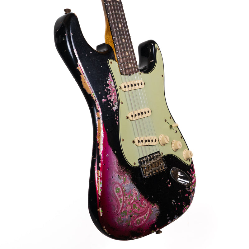 Fender Custom Shop 1960 Strat, Super Heavy Relic, Black Over Pink Paisley