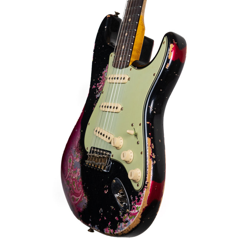 Fender Custom Shop 1960 Strat, Super Heavy Relic, Black Over Pink Paisley