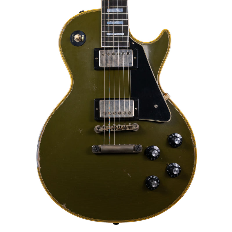 Gibson Custom 68 Les Paul Custom, Olive Drab Top / Ebony Back Heavy Aged