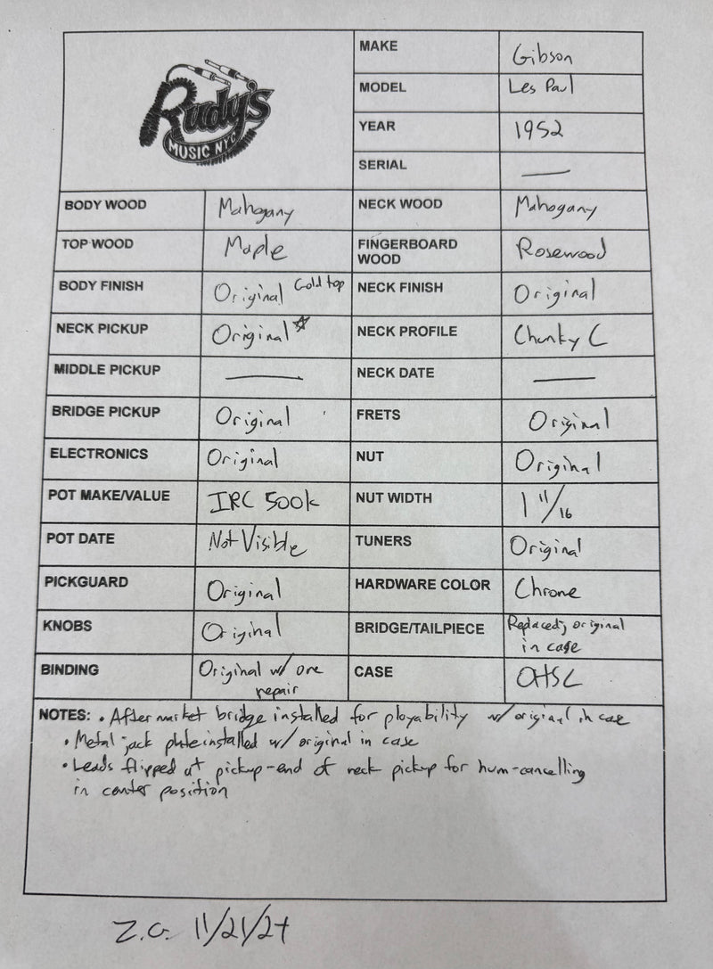 Gibson 1952 Les Paul Goldtop
