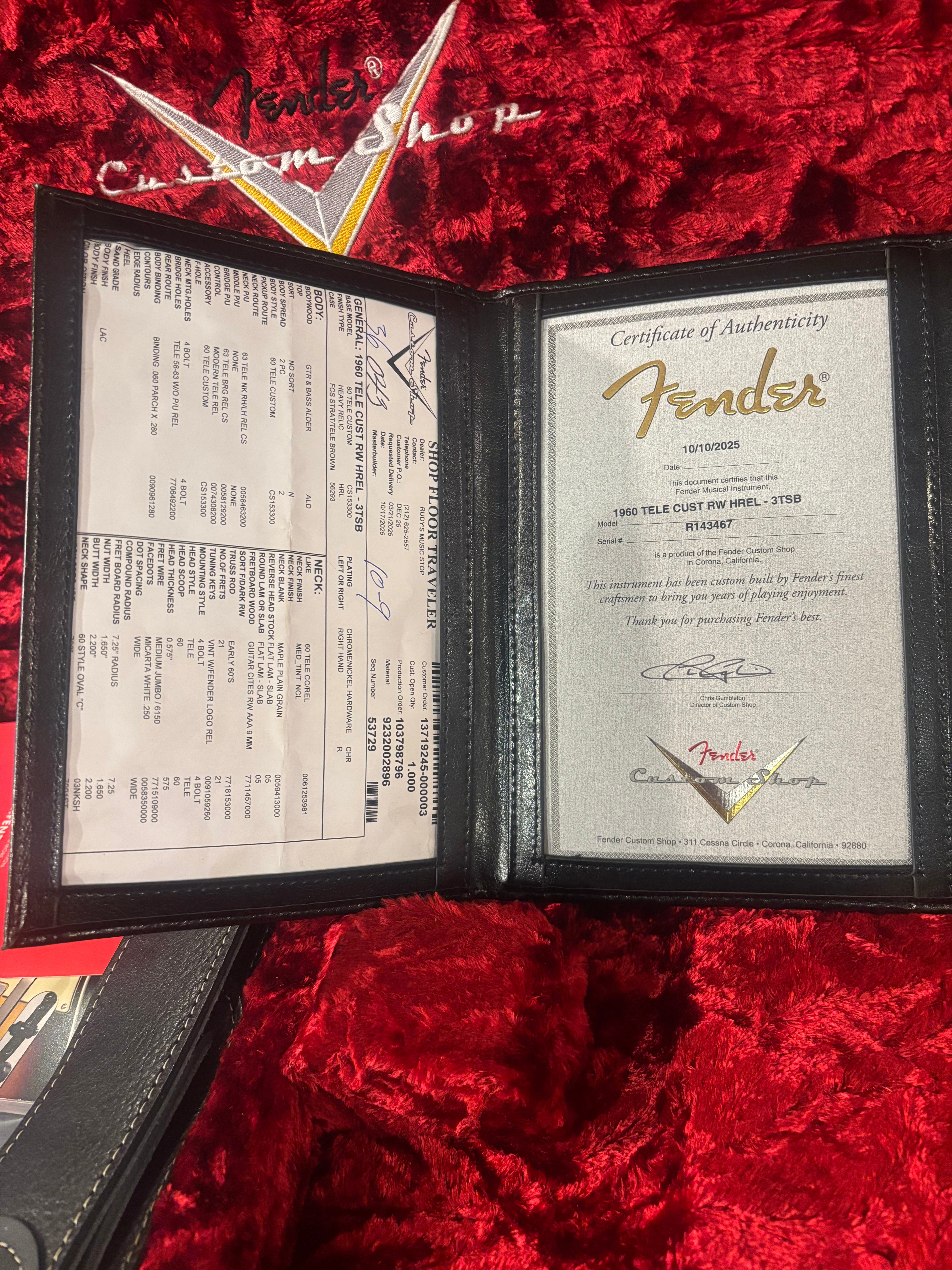 Fender Custom Shop 1960 Tele Custom, Heavy Relic Sunburst