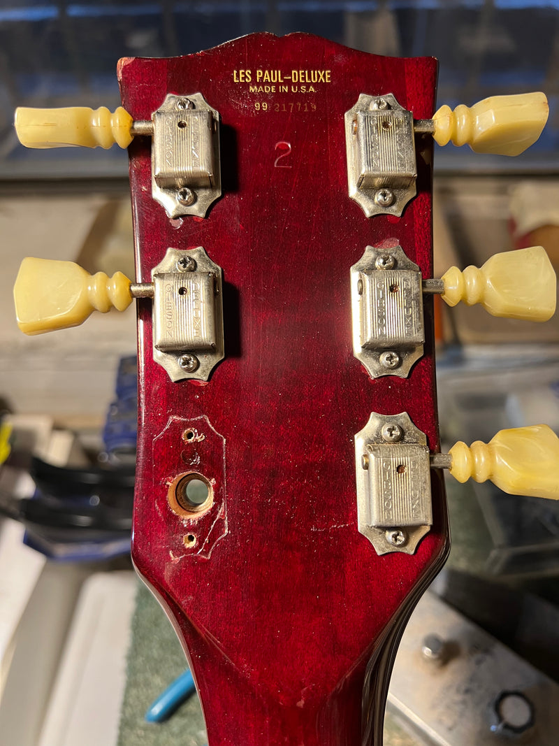 Gibson 1975 Les Paul Deluxe, Wine Red — Rudy's Music Gibson 1975 Les Paul Deluxe, Wine Red — Rudy's Music