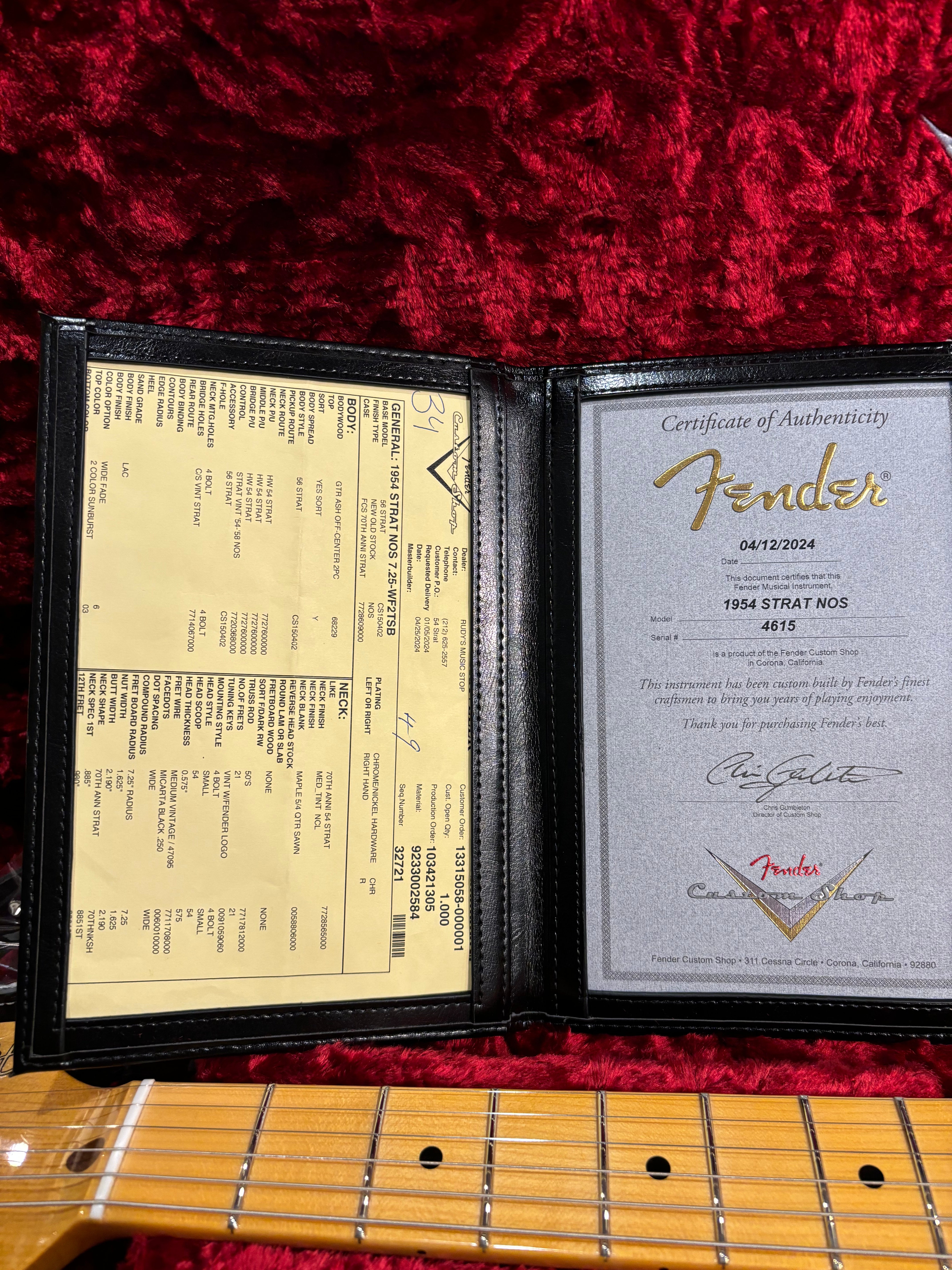 Fender Custom Shop Limited Edition 70th Anniversary 1954 Strat NOS