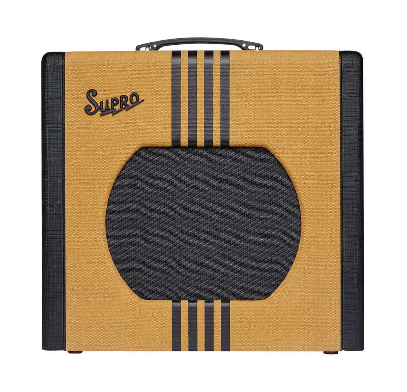 Supro Delta King 12, 15 Watt 1x12 w/ Reverb - Tweed & Black
