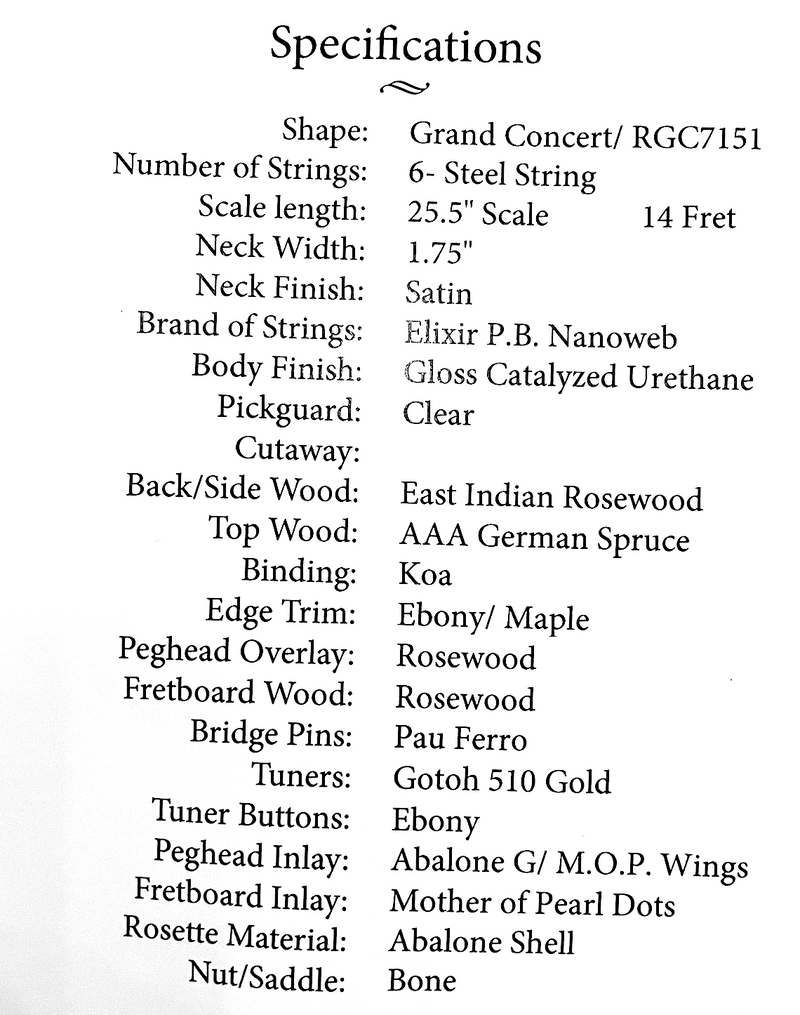 Goodall Grand Concert, German Spruce