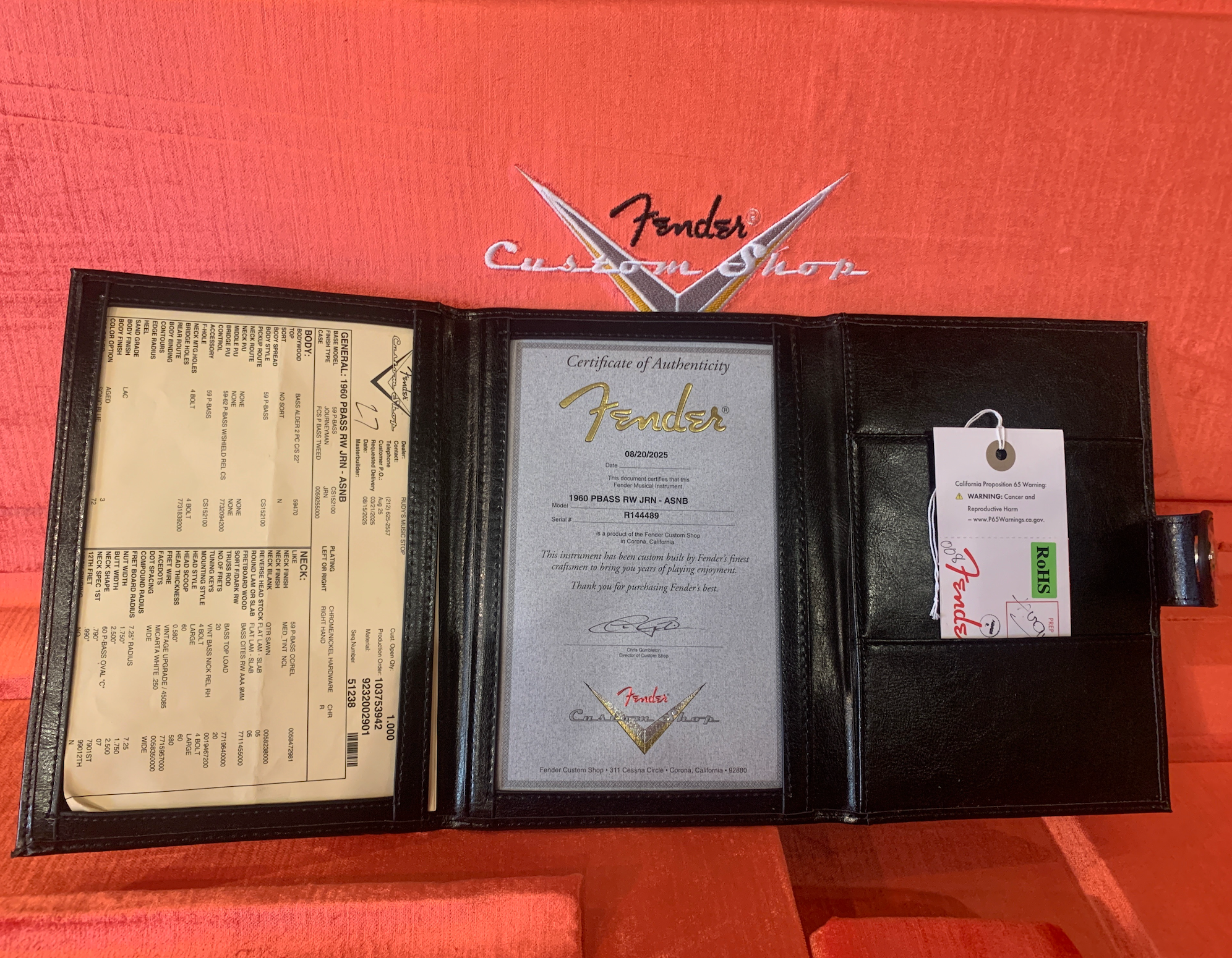 Fender Custom Shop 1960 Precision Bass, Journeyman Sonic Blue