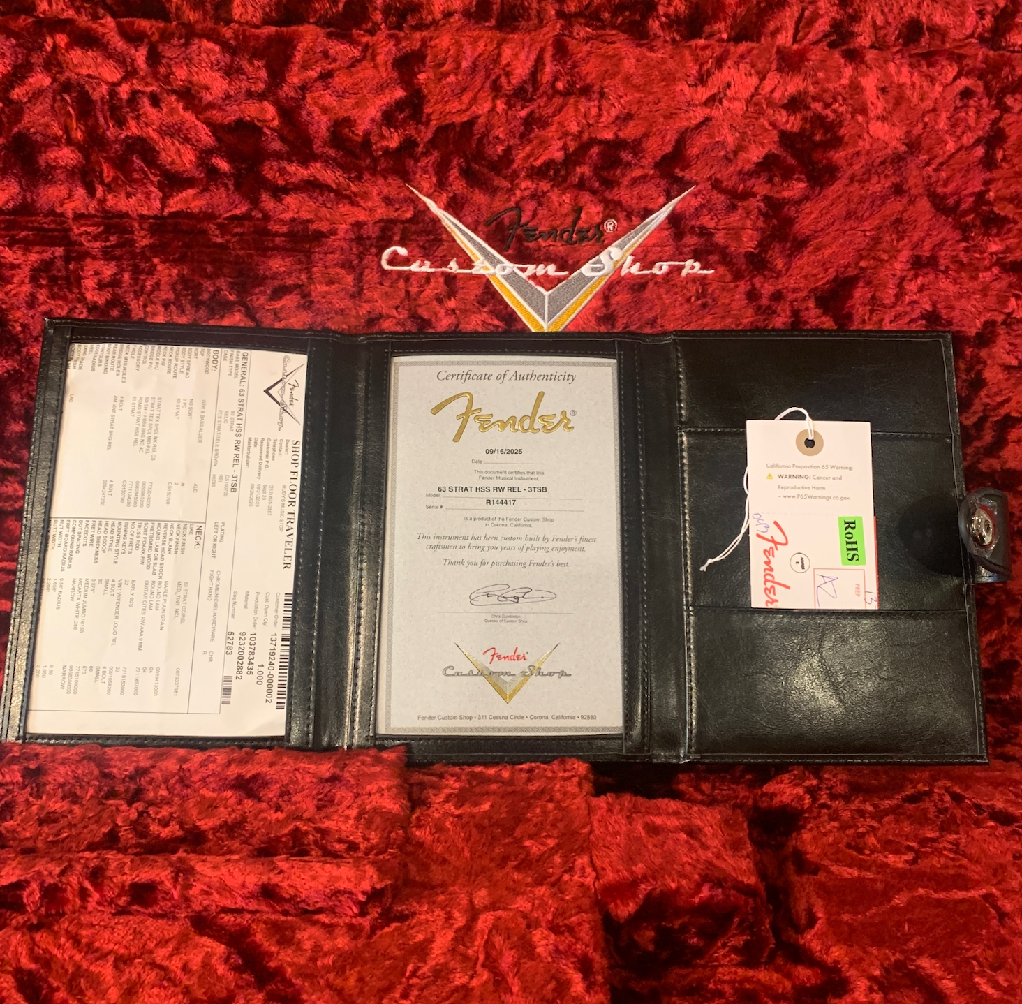 Fender Custom Shop '63 Strat HSS, Relic Sunburst