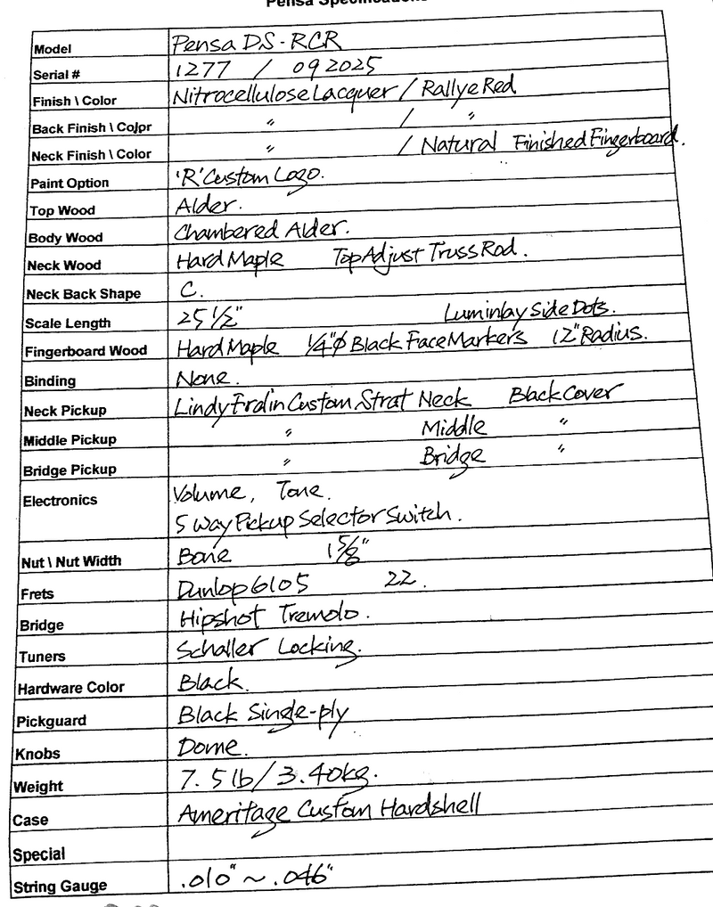 Pensa DS-RCR, Rallye Red