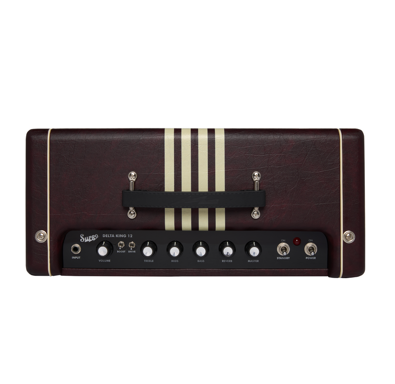Supro Delta King 12, 15 Watt 1x12 w/ Reverb - Burgundy & Cream