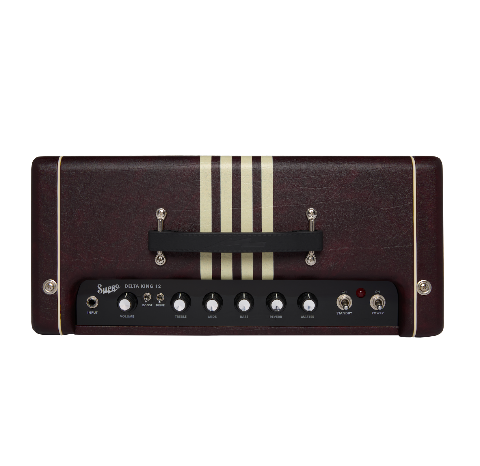 Supro Delta King 12, 15 Watt 1x12 w/ Reverb - Burgundy & Cream