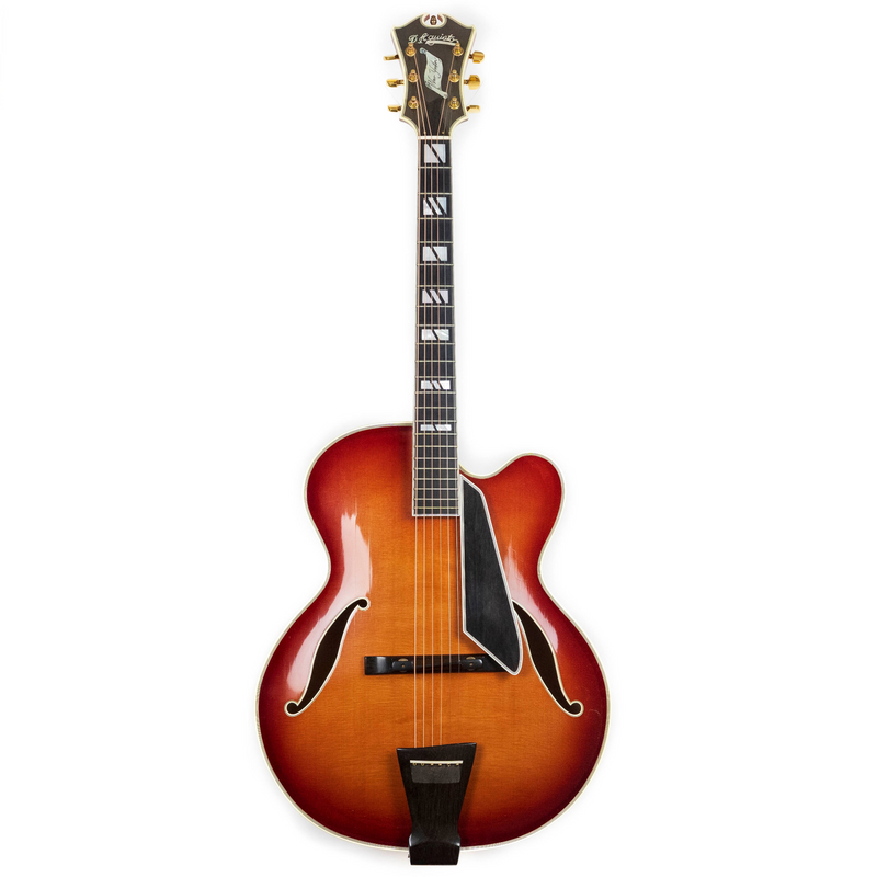 D'Aquisto MERLOT Pair: 1979 Flat Top Delux 16" Merlot #109 & 1977 New Yorker Merlot #1114