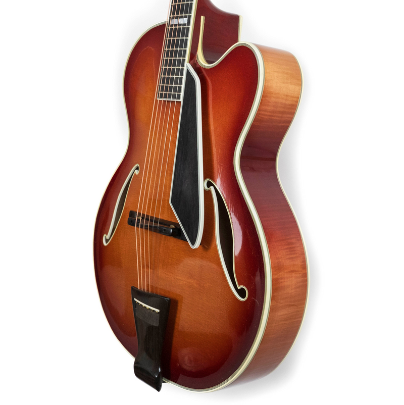 D'Aquisto MERLOT Pair: 1979 Flat Top Delux 16" Merlot #109 & 1977 New Yorker Merlot #1114