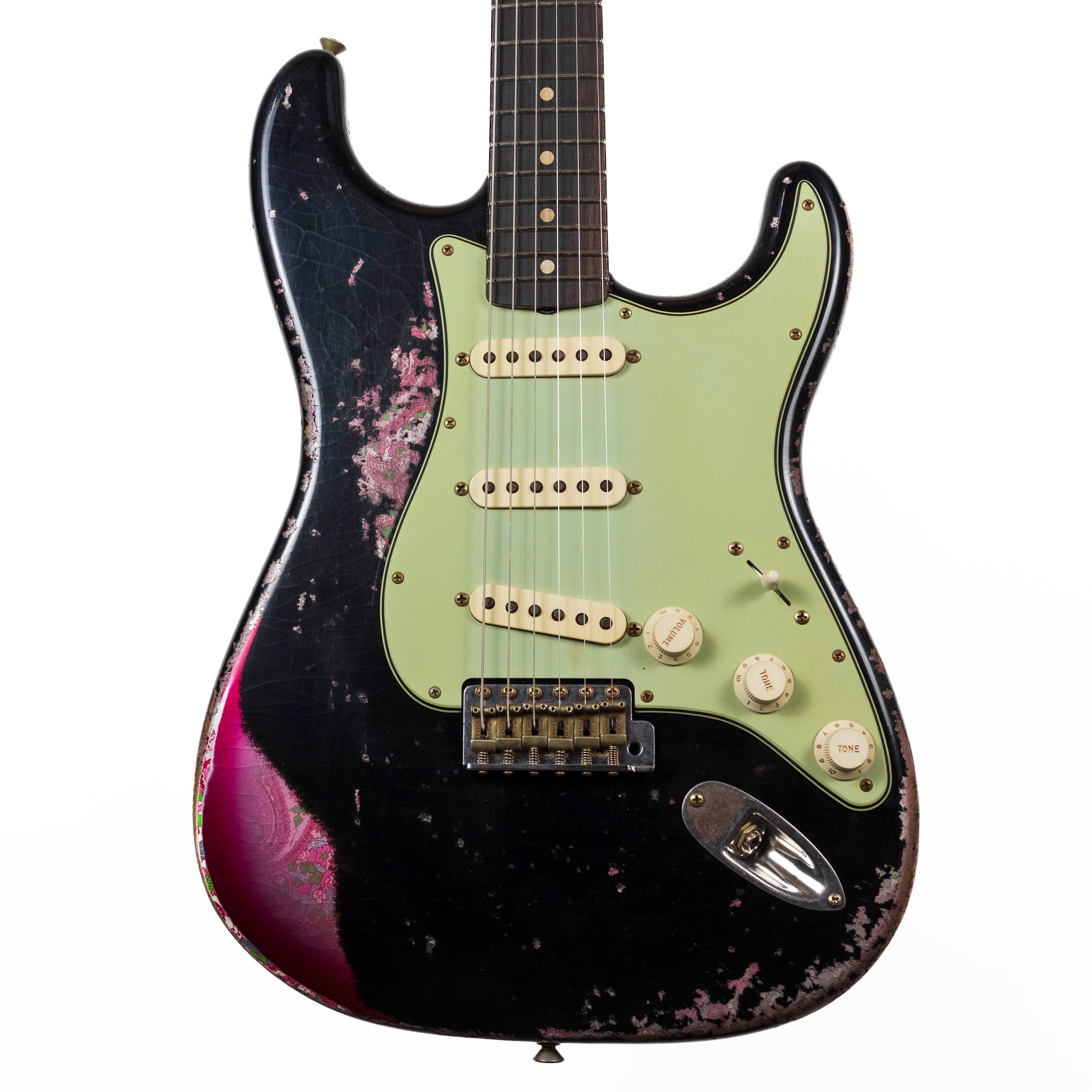 Fender Custom Shop 1960 Strat, Super Heavy Relic, Black Over Pink Paisley