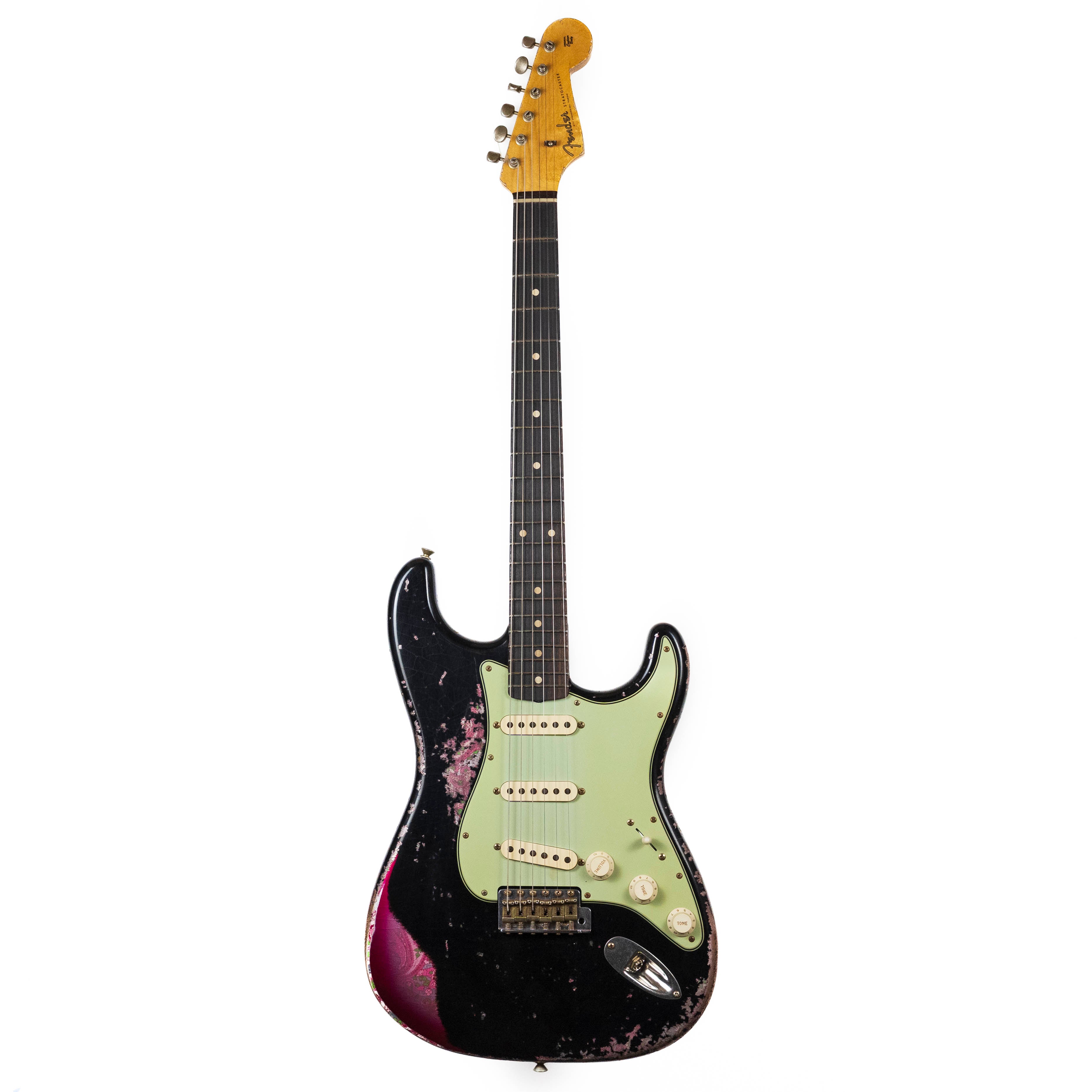 Fender Custom Shop 1960 Strat, Super Heavy Relic, Black Over Pink Paisley