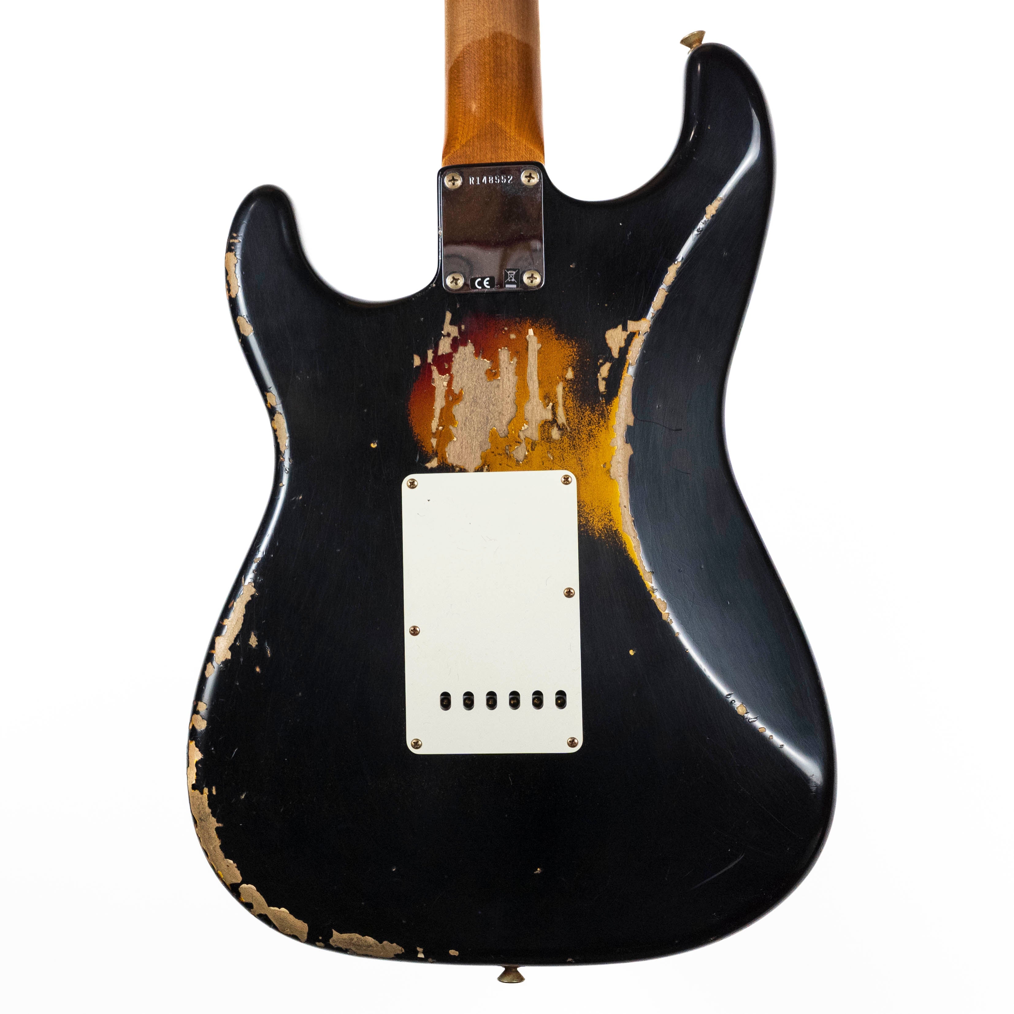 Fender Custom Shop, 1960 Strat, Heavy Relic Black Over Sunburst