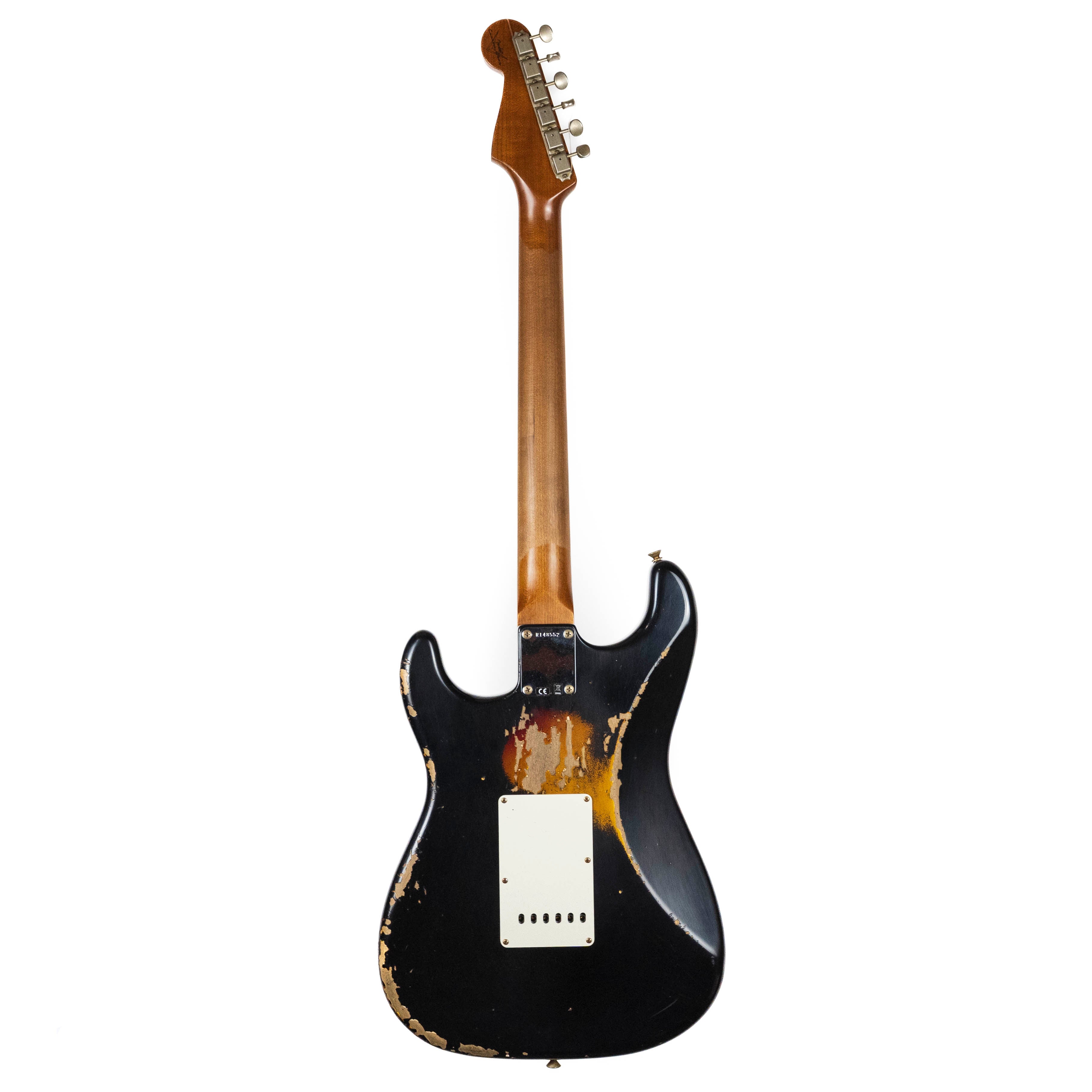 Fender Custom Shop, 1960 Strat, Heavy Relic Black Over Sunburst
