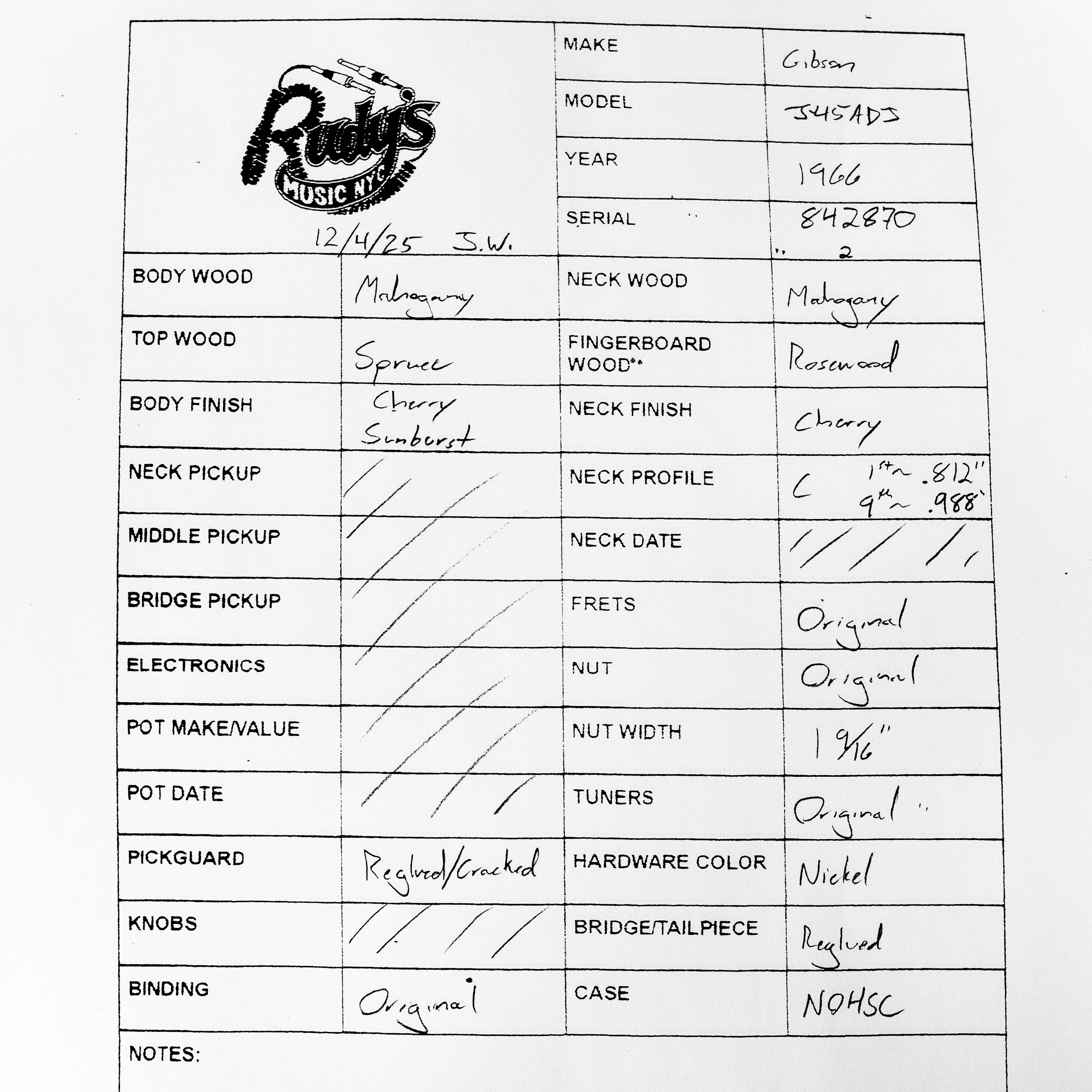 Gibson 1967 J-45, Cherry Sunburst