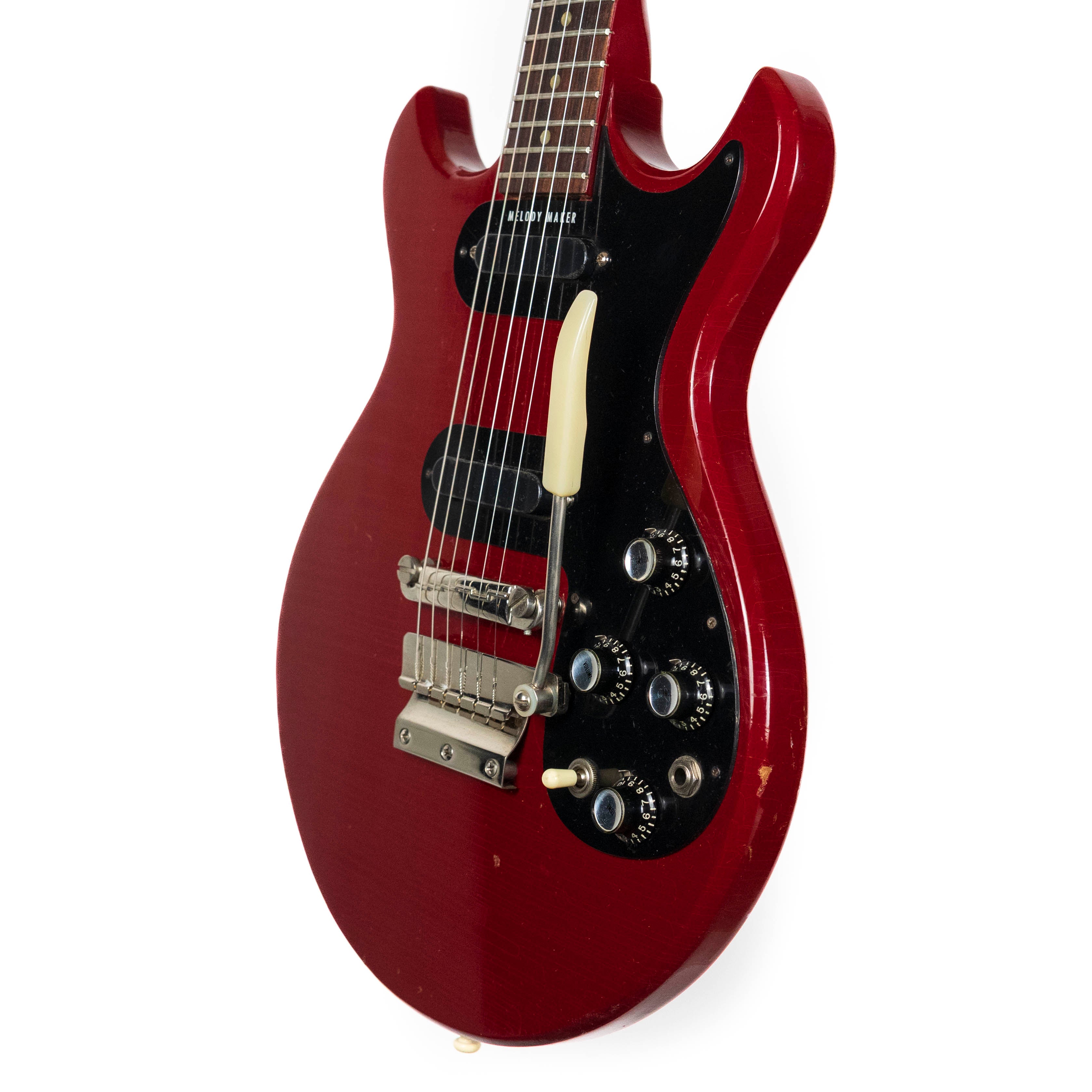 Gibson 1965 Melody Maker D Vibrola, Cardinal Red — Rudy's Music