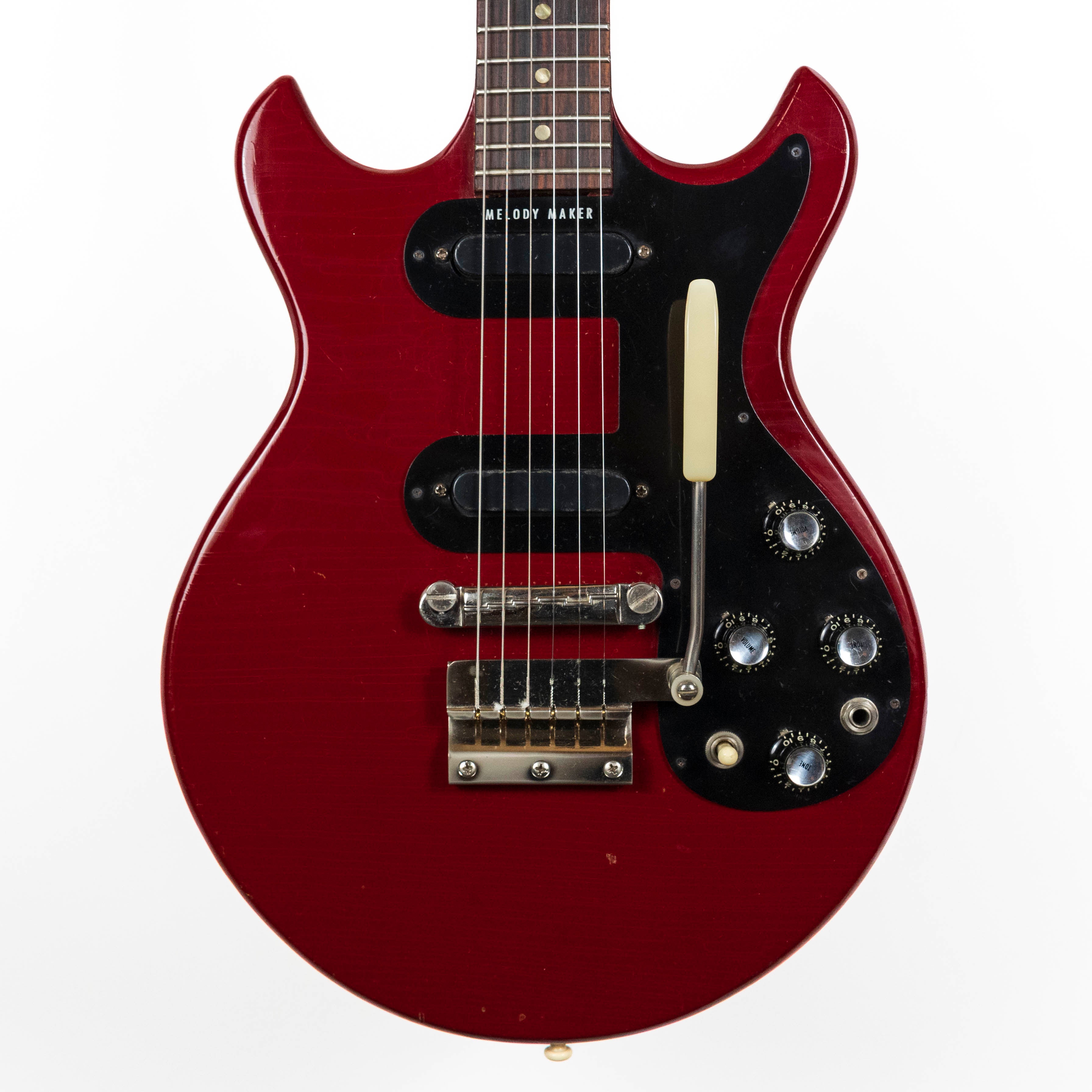 Gibson 1965 Melody Maker D Vibrola, Cardinal Red — Rudy's Music
