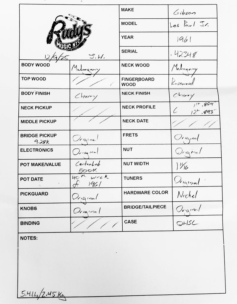 Gibson 1961 SG "Les Paul" Jr.