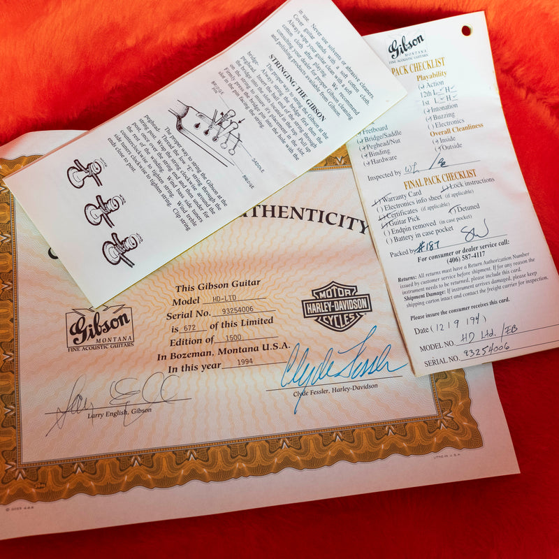 Gibson 1994 Harley Davidson J-185, #672 of 1500