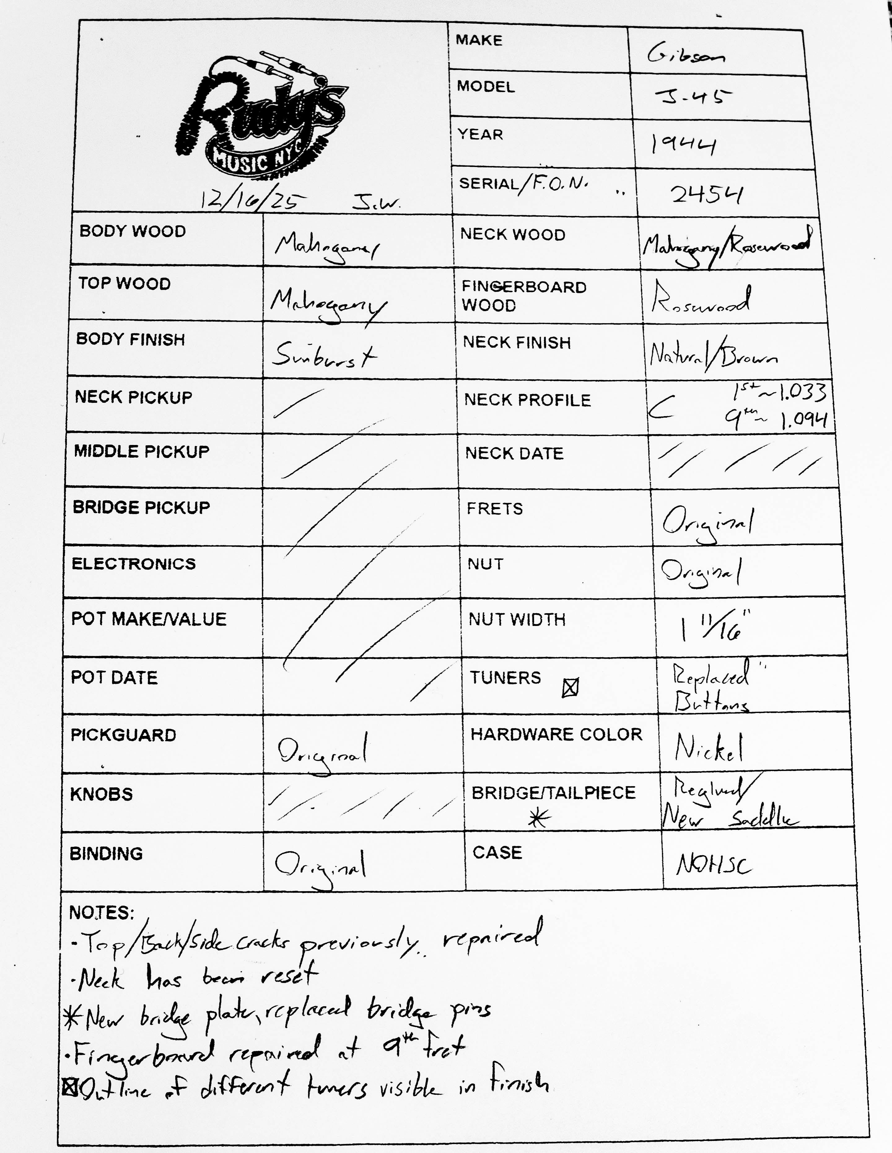 Gibson 1944 "Banner" J-45