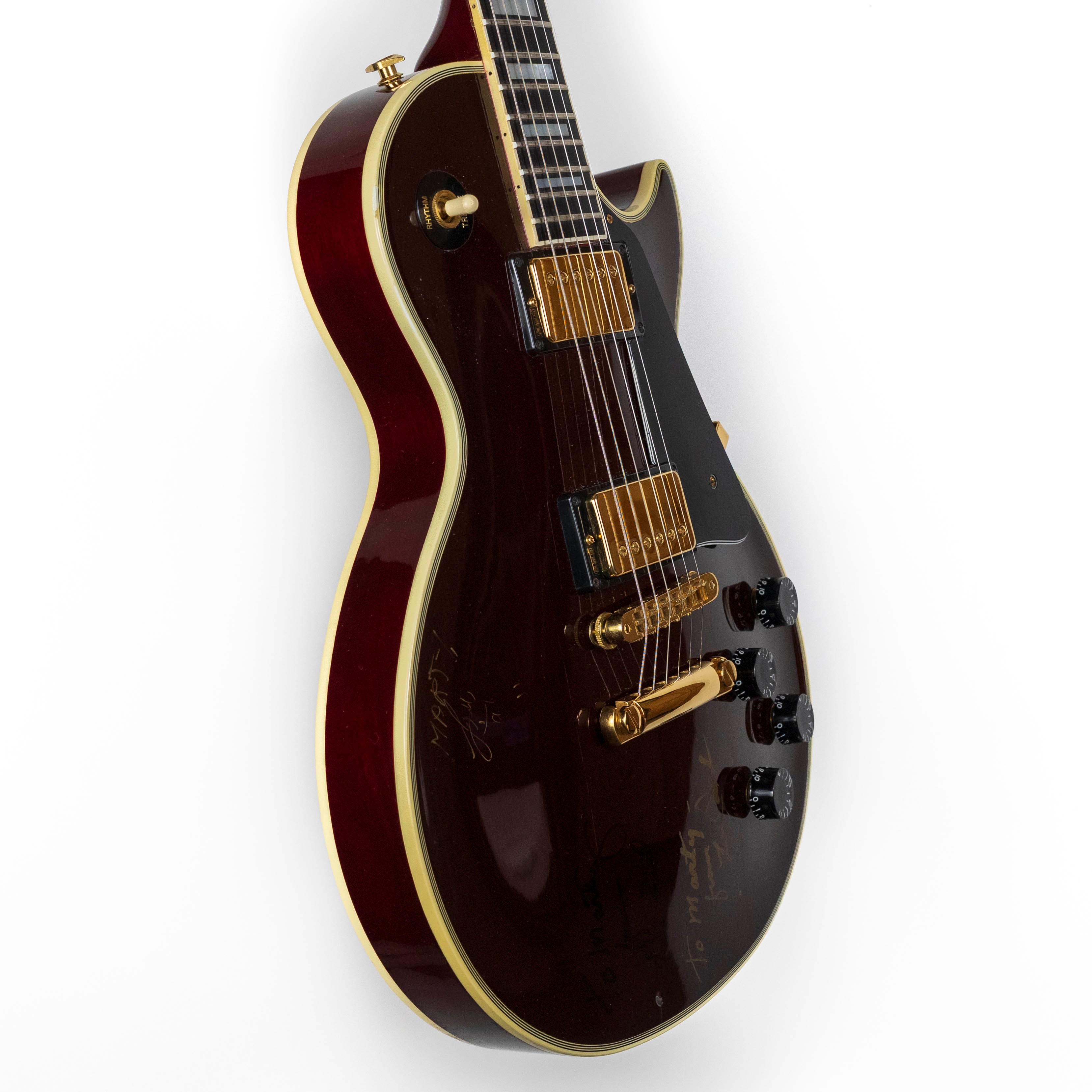 Gibson 1984 Les Paul Custom, Wine Red, Signed by Les Paul — Rudy's