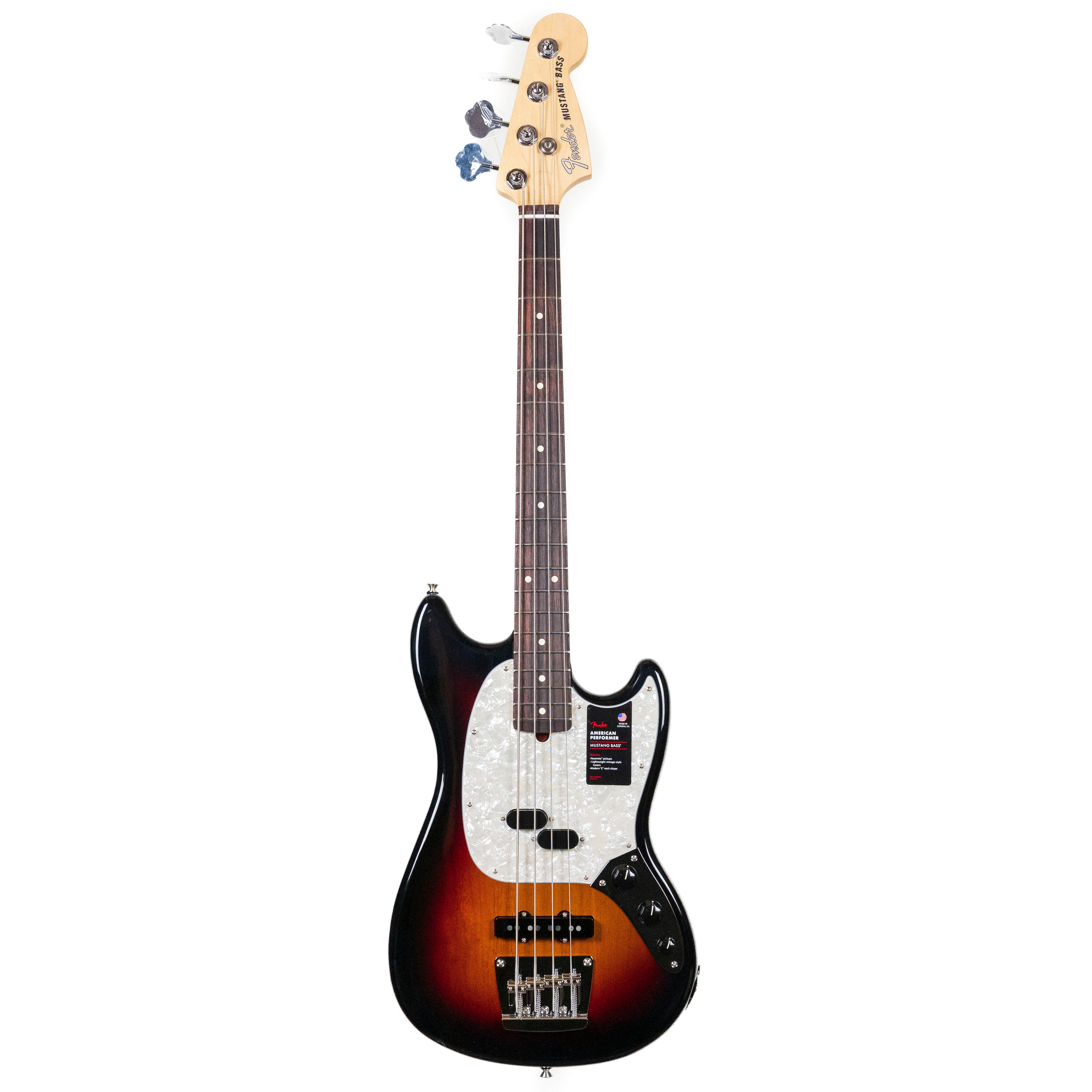 Fender American Performer Mustang Bass, 3 Tone Sunburst