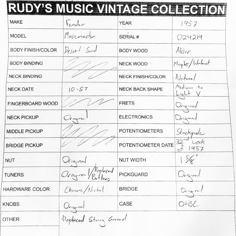 Fender 1957 Musicmaster, Desert Sand