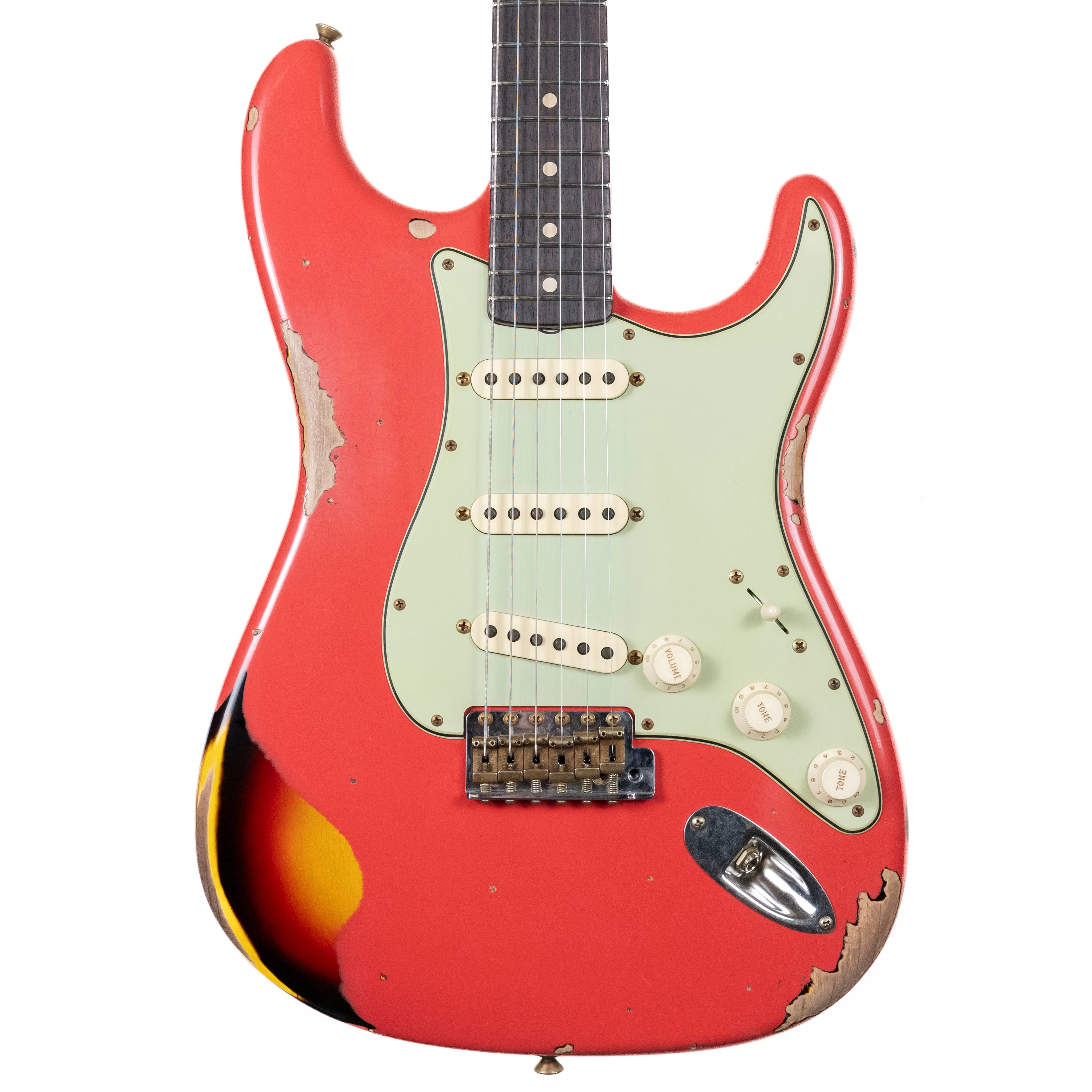Fender Custom Shop 1962 Strat Fiesta Red Over Sunburst — Rudy's Music