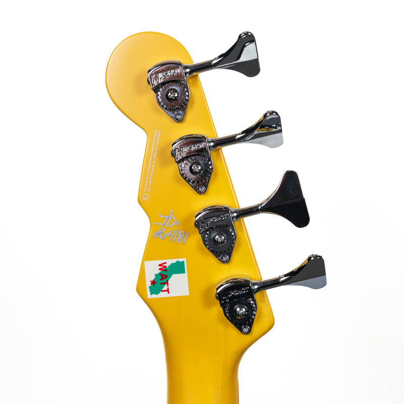 Reverend Mike Watt Wattplower 2, Satin Watt Yellow with Case