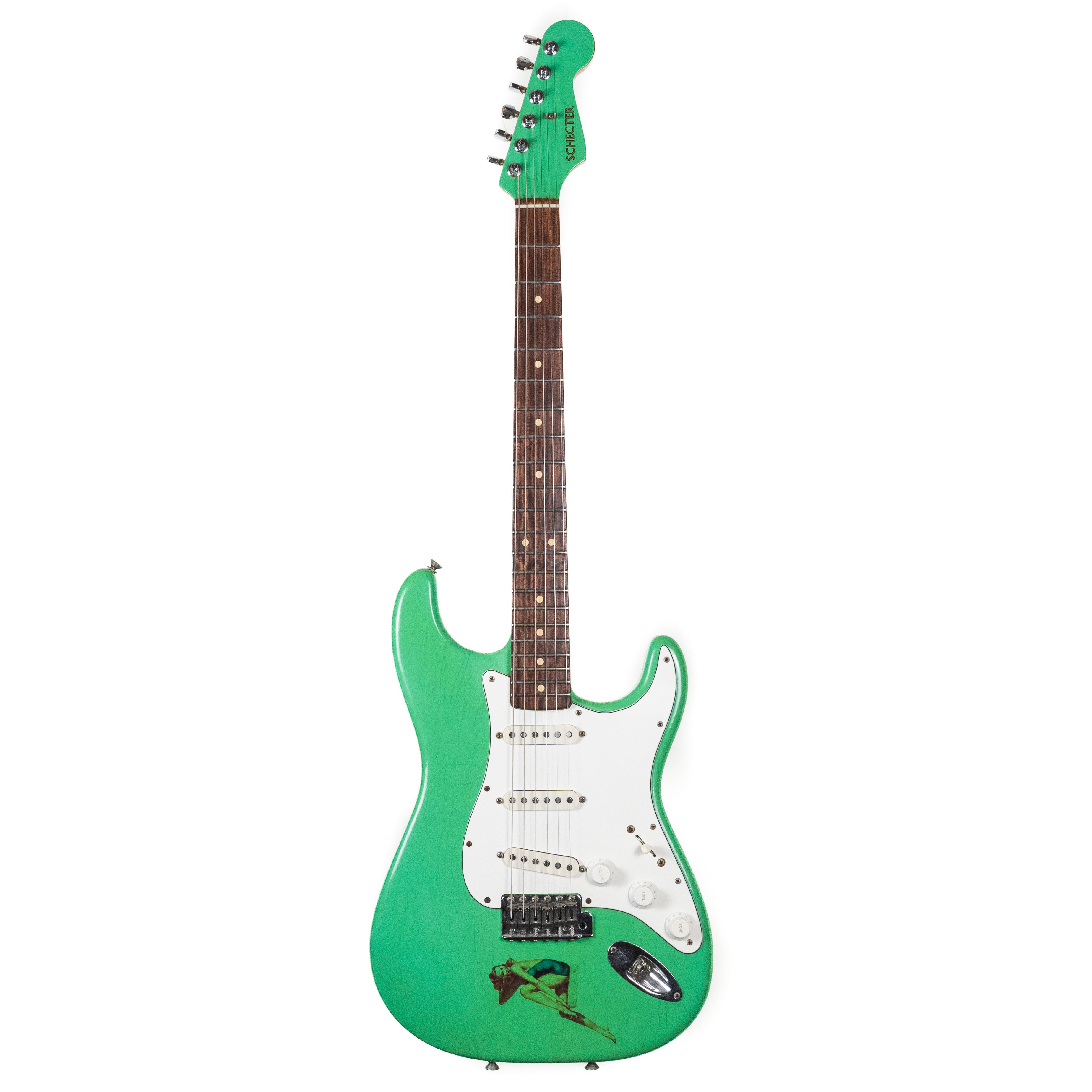 Schecter 1983 Strat-Style Seafoam Green, Owned by Jack Sonni (played at Live Aid 1985 concert)