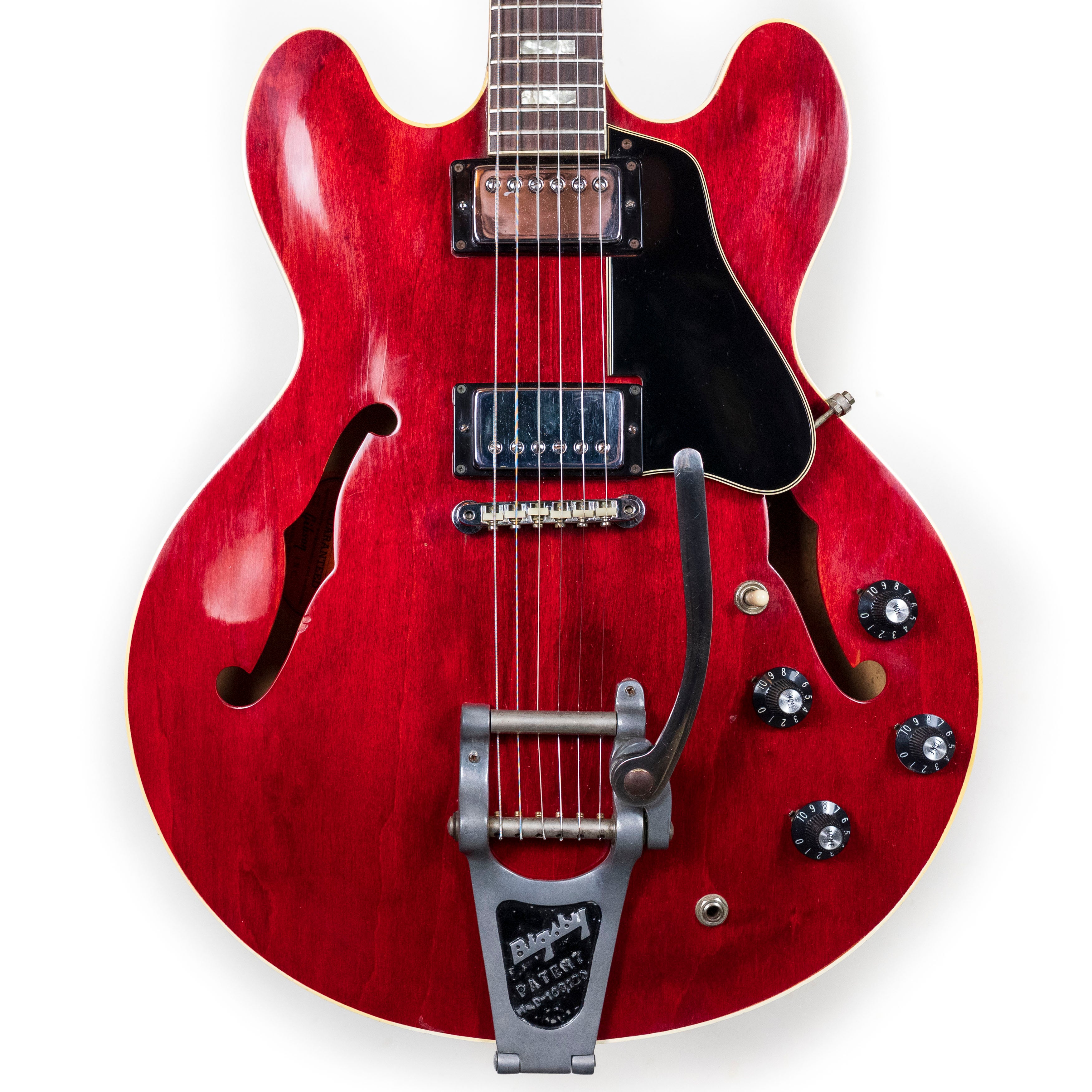 Gibson 1968 ES-335 Cherry, Factory Bigsby — Rudy's Music