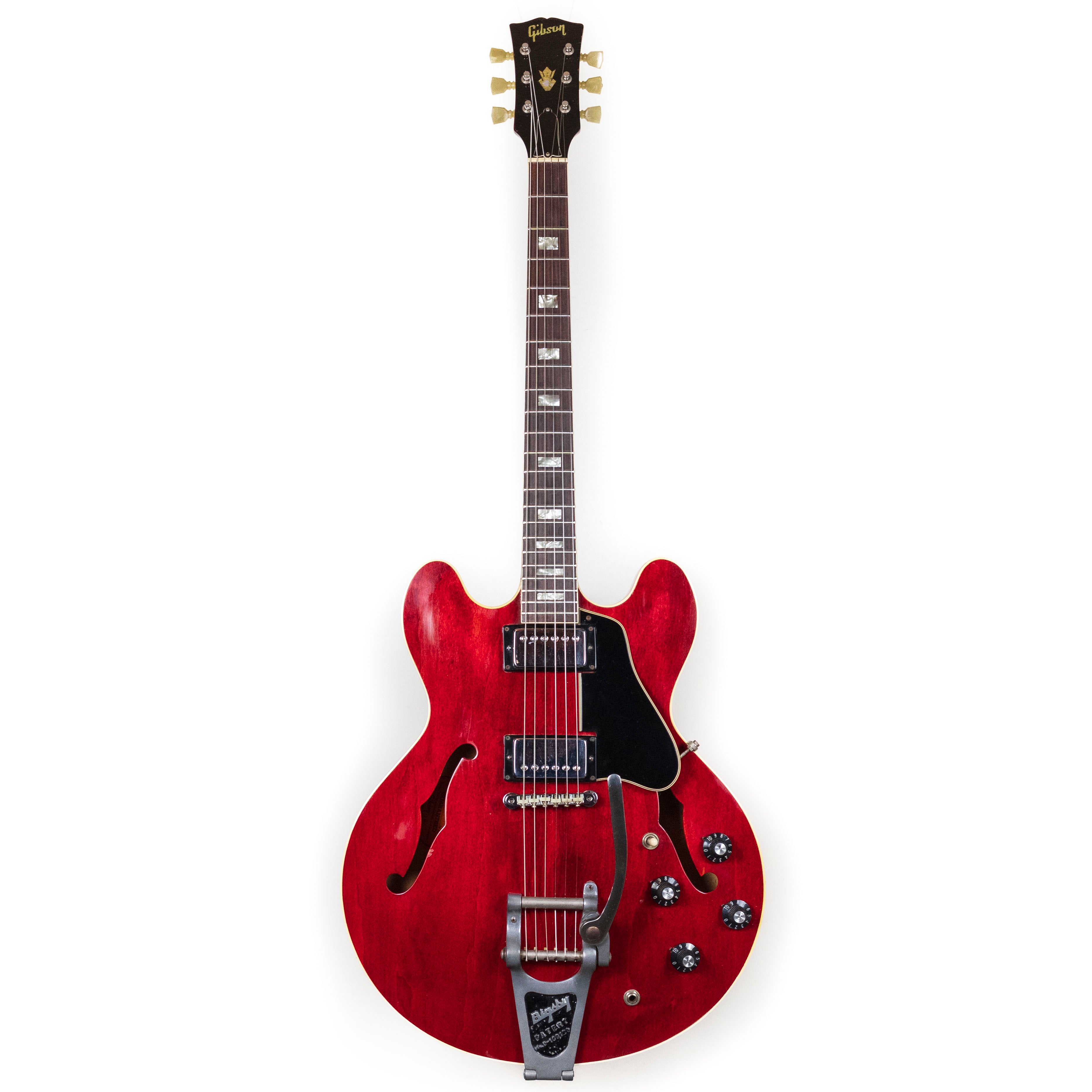 Gibson 1968 ES-335 Cherry, Factory Bigsby — Rudy's Music