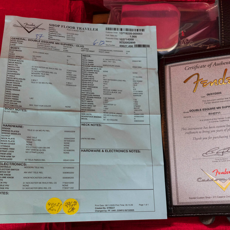 Fender Custom Shop, Double Esquire, Super Heavy Relic, Olive Green