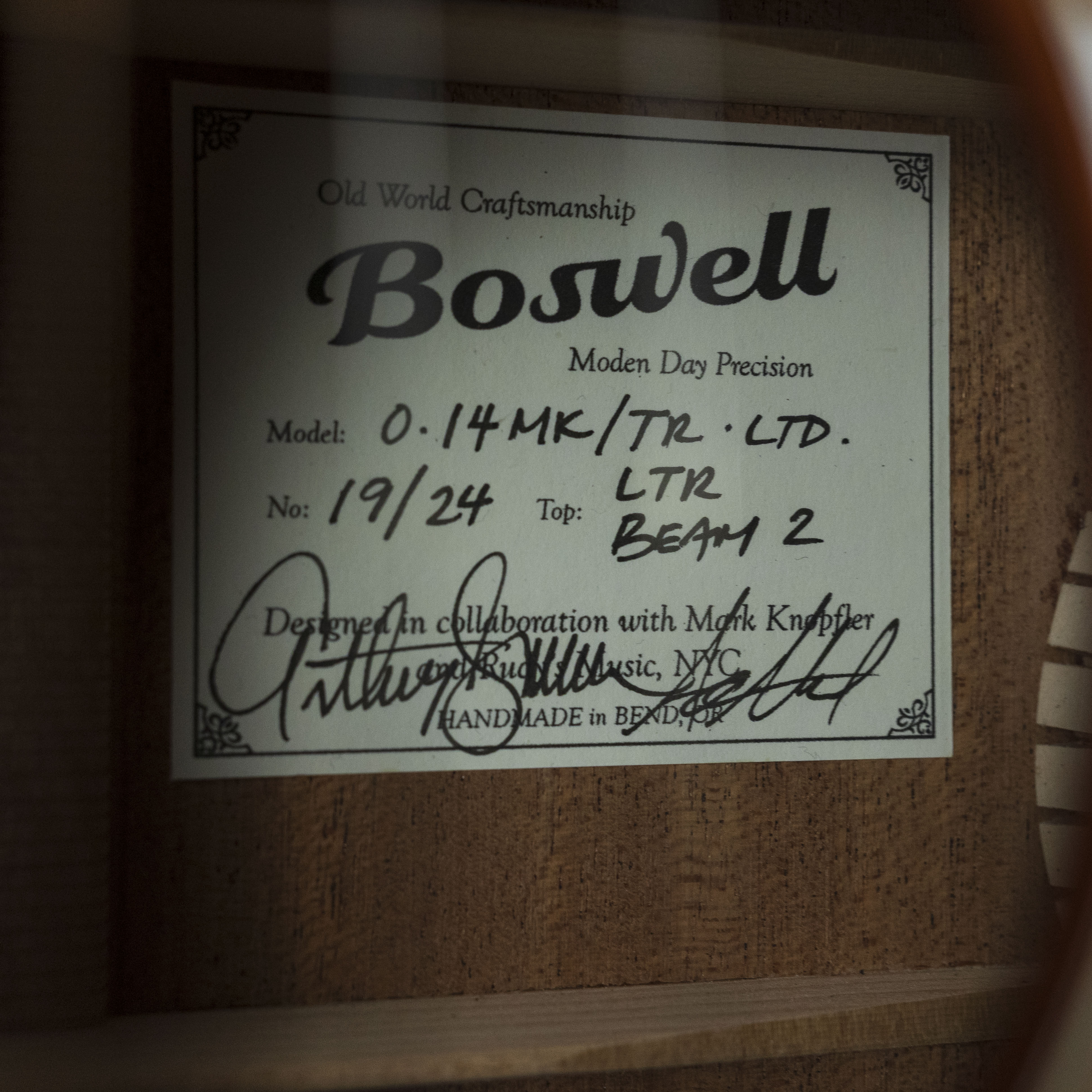 Boswell 2024 0-14MK TR Ltd, #19/24