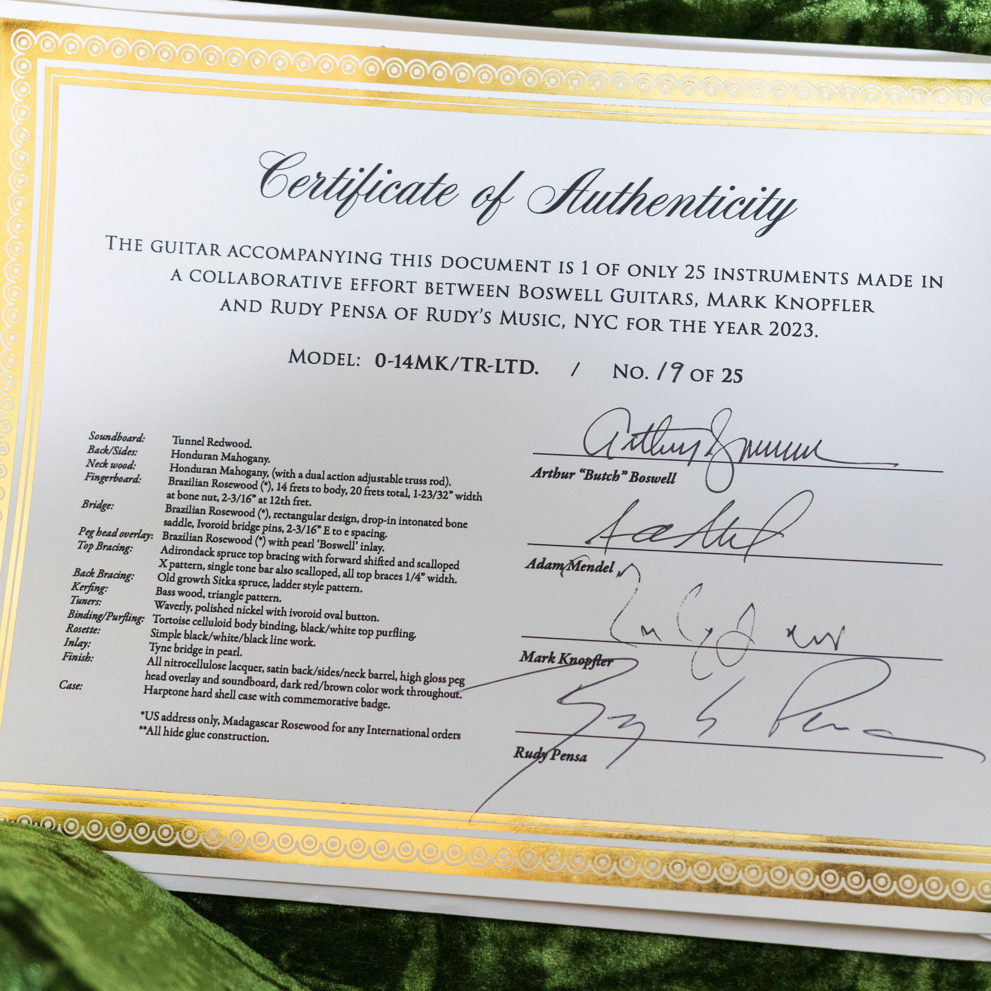 Boswell 2024 0-14MK TR Ltd, #19/24