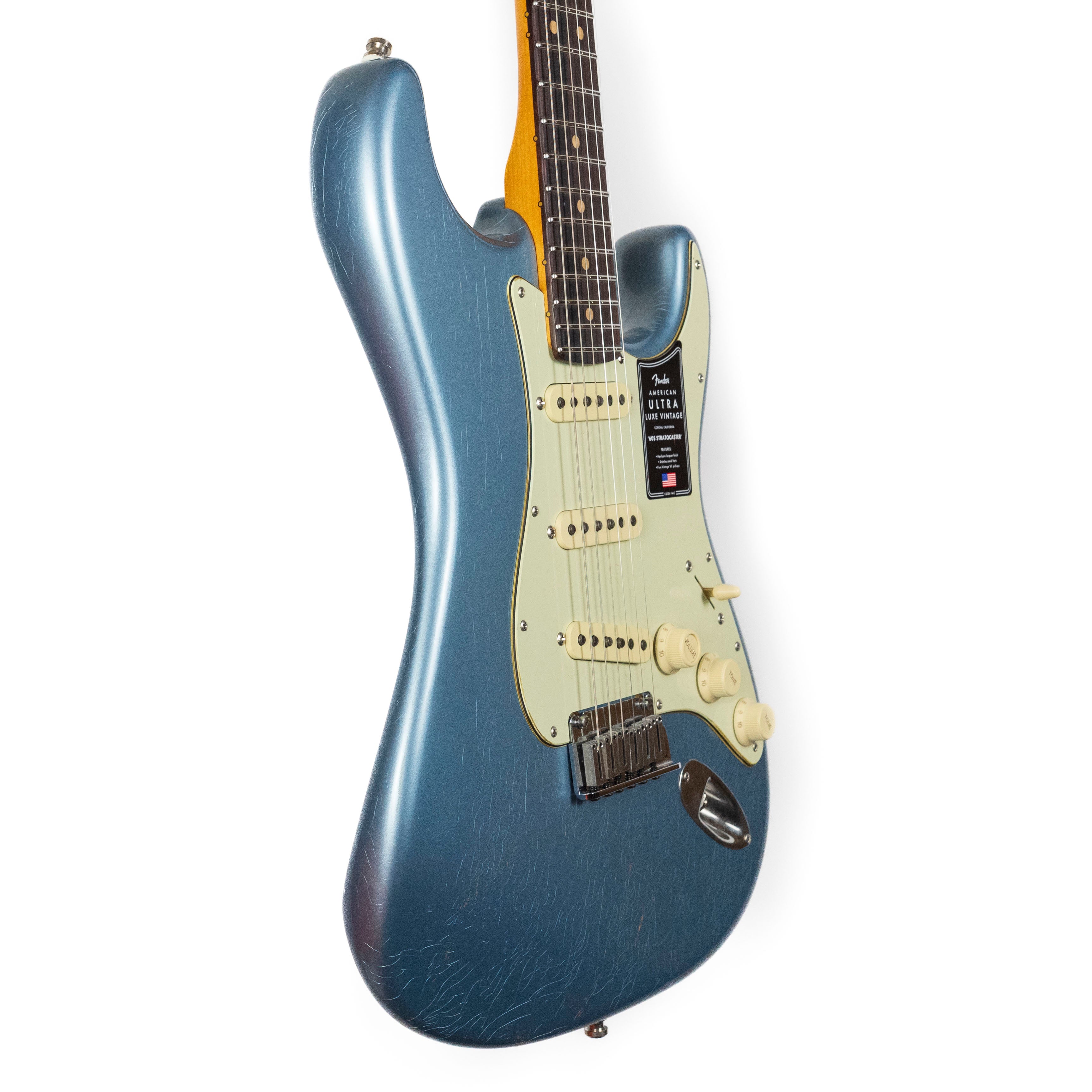 Fender American Ultra Luxe Vintage '60s Stratocaster, Ice Blue Metallic