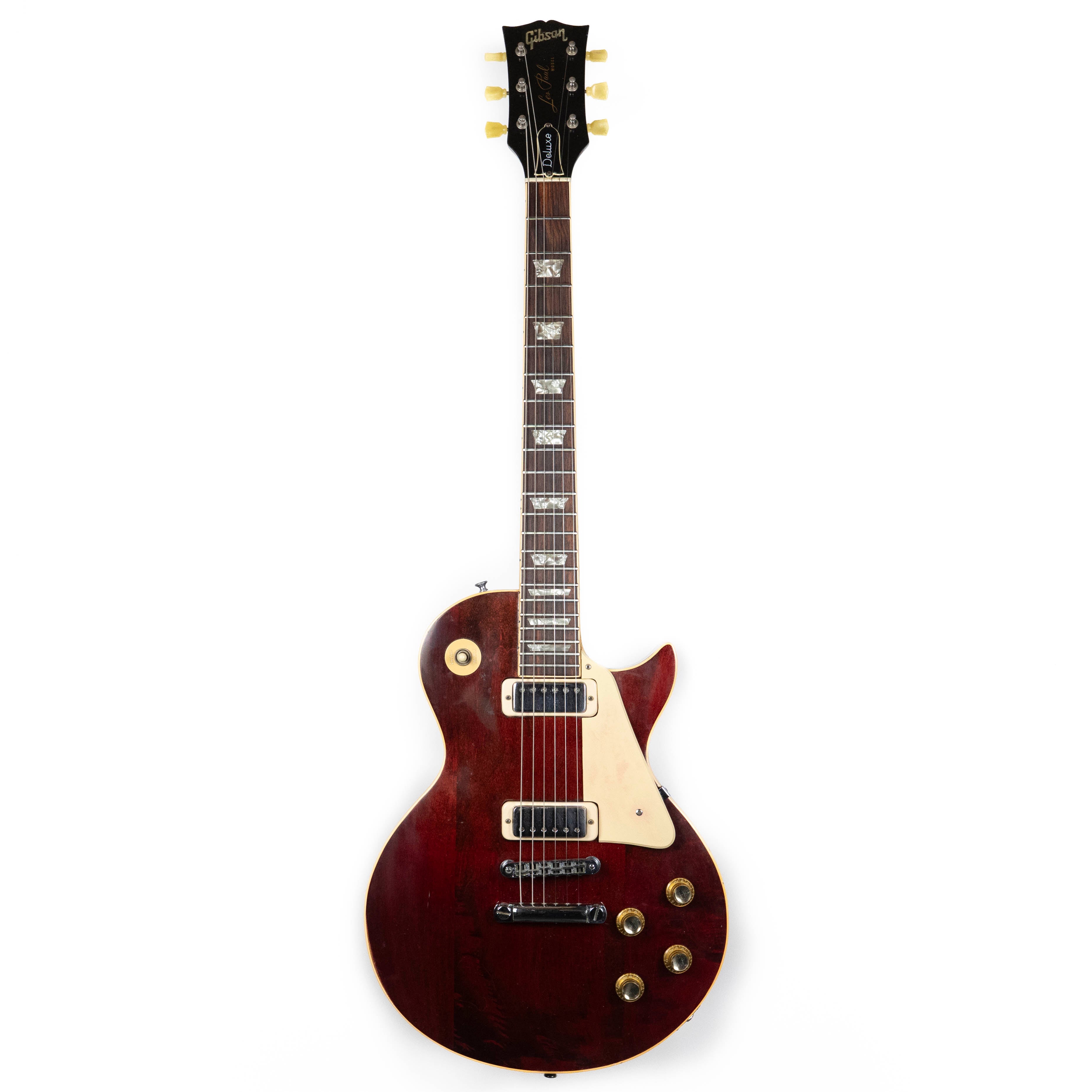Gibson 1975 Les Paul Deluxe, Wine Red — Rudy's Music
