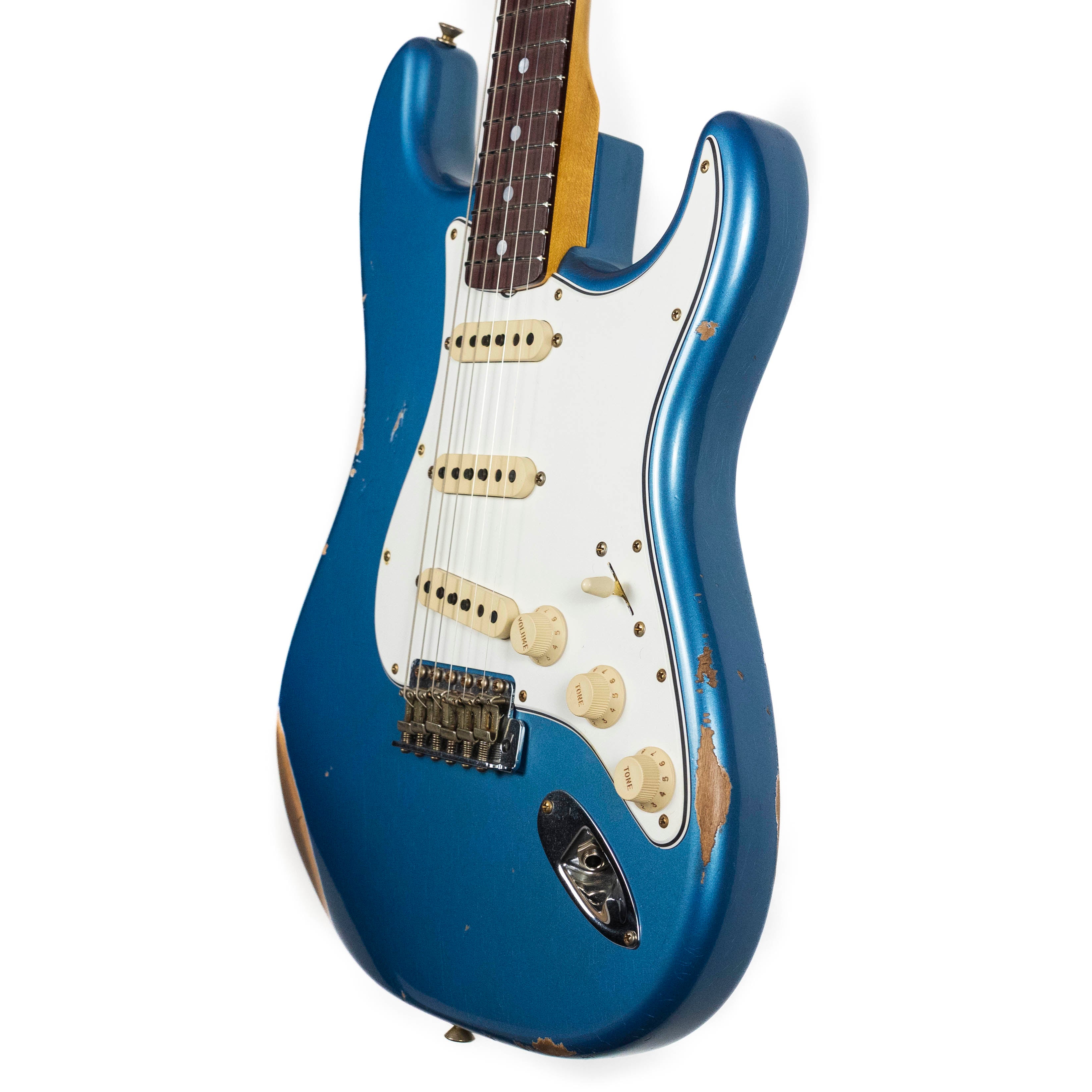 Fender Custom Shop 1965 Strat, Relic Lake Placid Blue — Rudy's Music