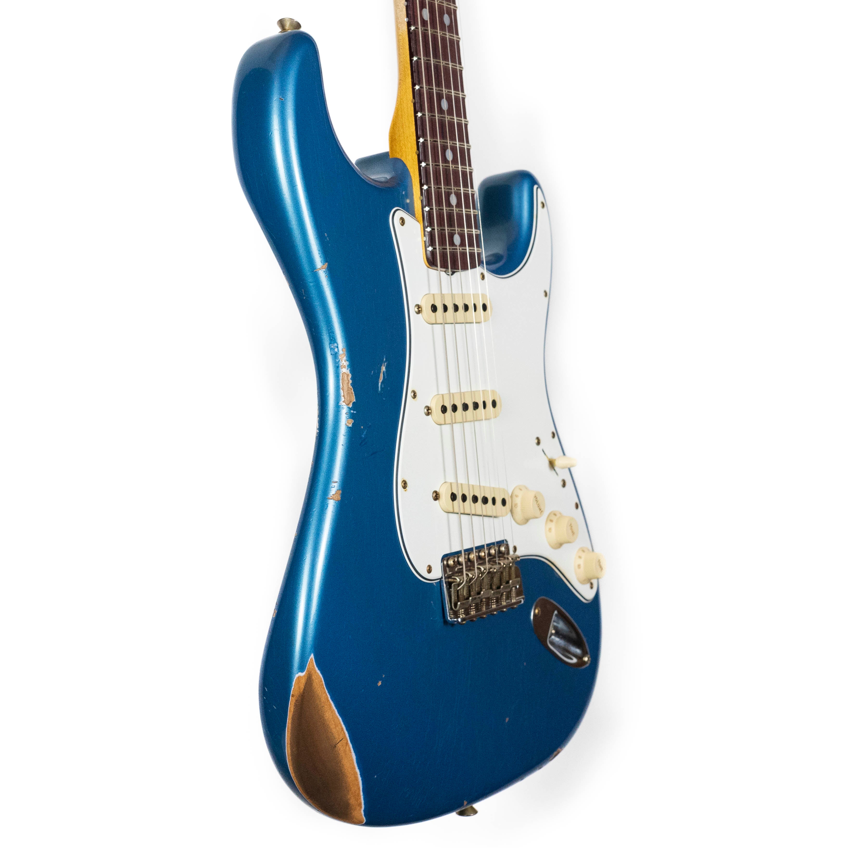 Fender Custom Shop 1965 Strat, Relic Lake Placid Blue — Rudy's Music