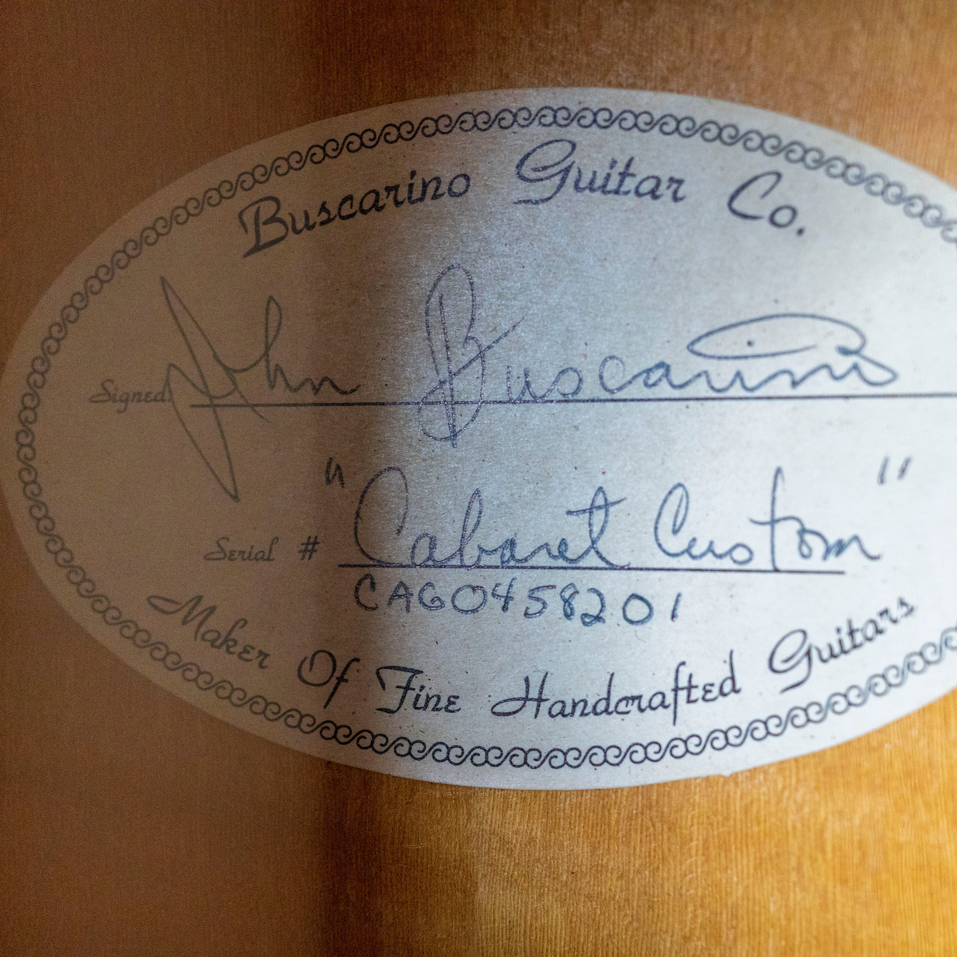 Buscarino 2001 "Cabaret Custom" Classical cutaway