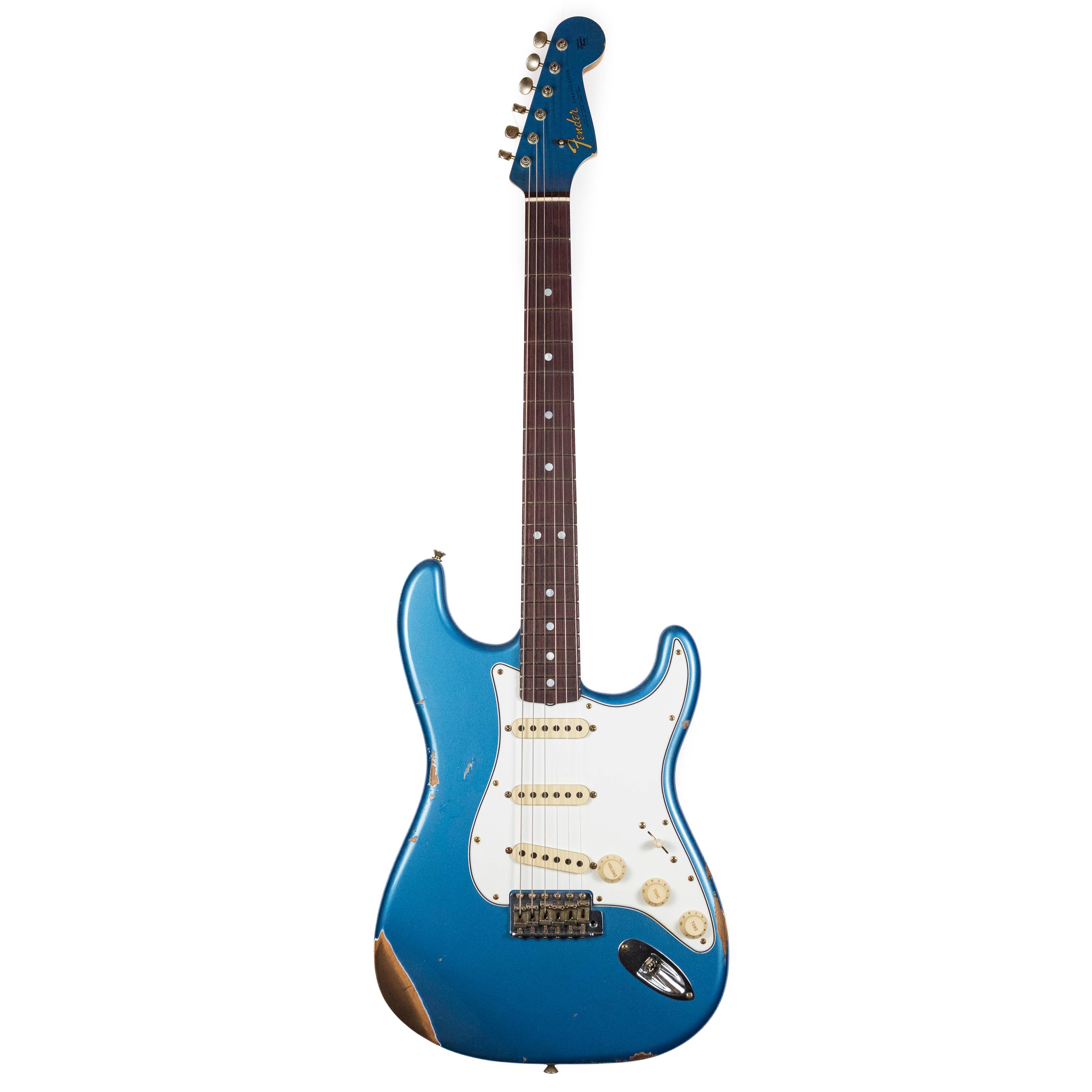 Fender Custom Shop 1965 Strat, Relic Lake Placid Blue — Rudy's Music