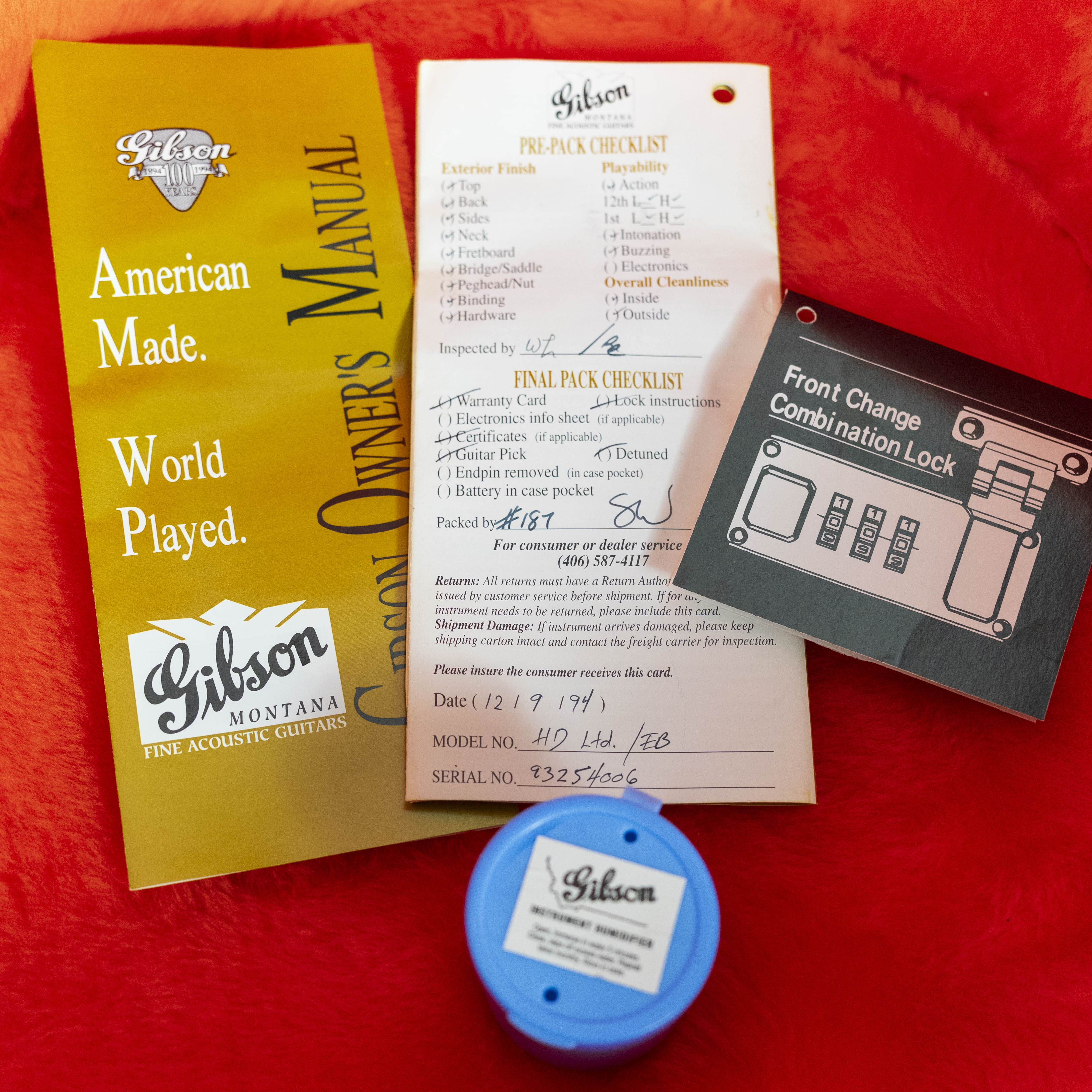 Gibson 1994 Harley Davidson J-185, #672 of 1500, NOS Condition